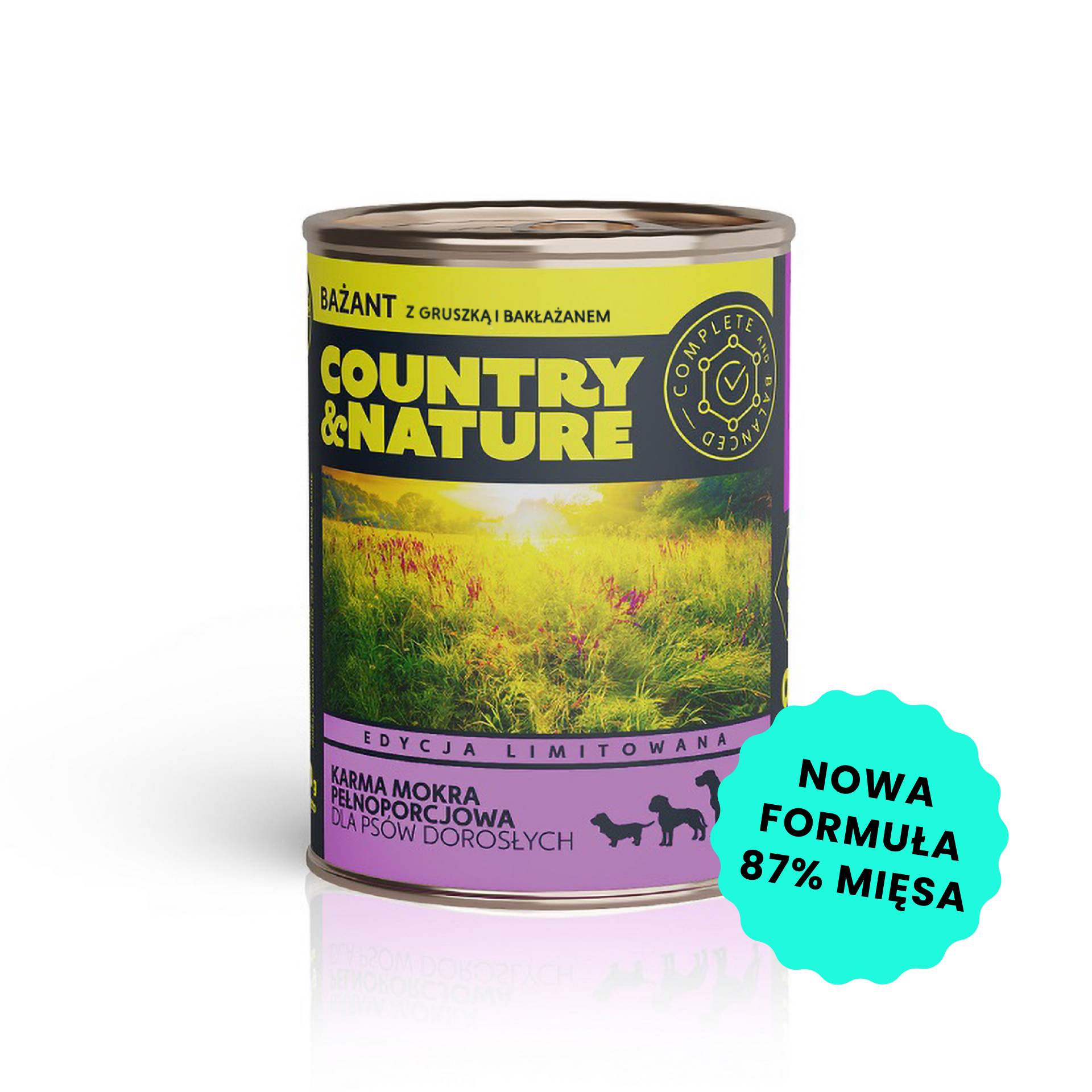 COUNTRY&NATURE Mokra karma Bażant z Gruszką i Bakłażanem 800g