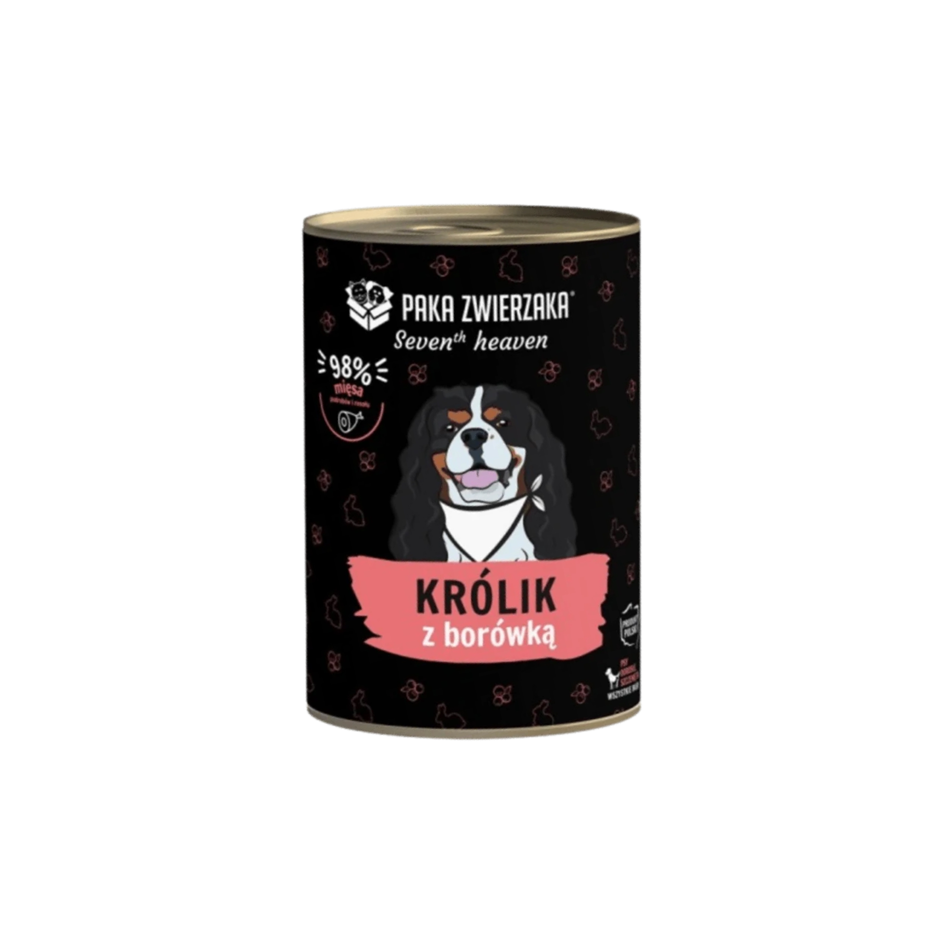 PAKA ZWIERZAKA Rabbit & blueberry (królik z borówką) karma mokra SUPERPREMIUM dla psów w każdym wieku 400g