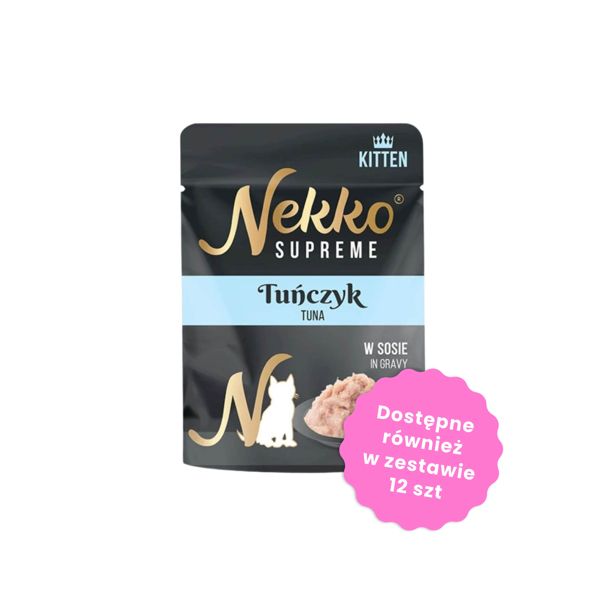 NEKKO SUPREME Kitten Tuńczyk w sosie karma mokra dla kota 70g
