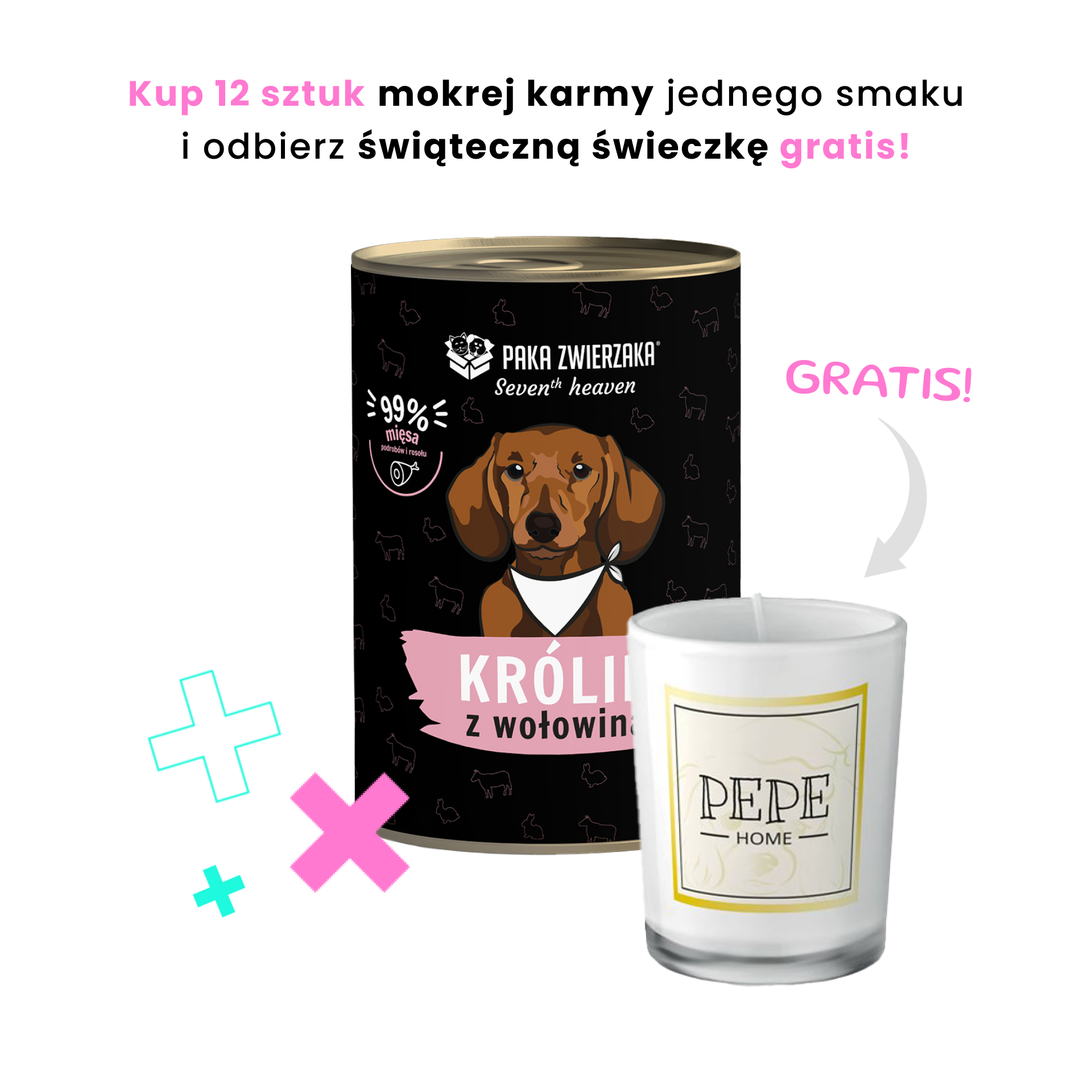 PAKA ZWIERZAKA Rabbit & Beef (królik i wołowina) karma mokra SUPERPREMIUM dla psów w każdym wieku 400g