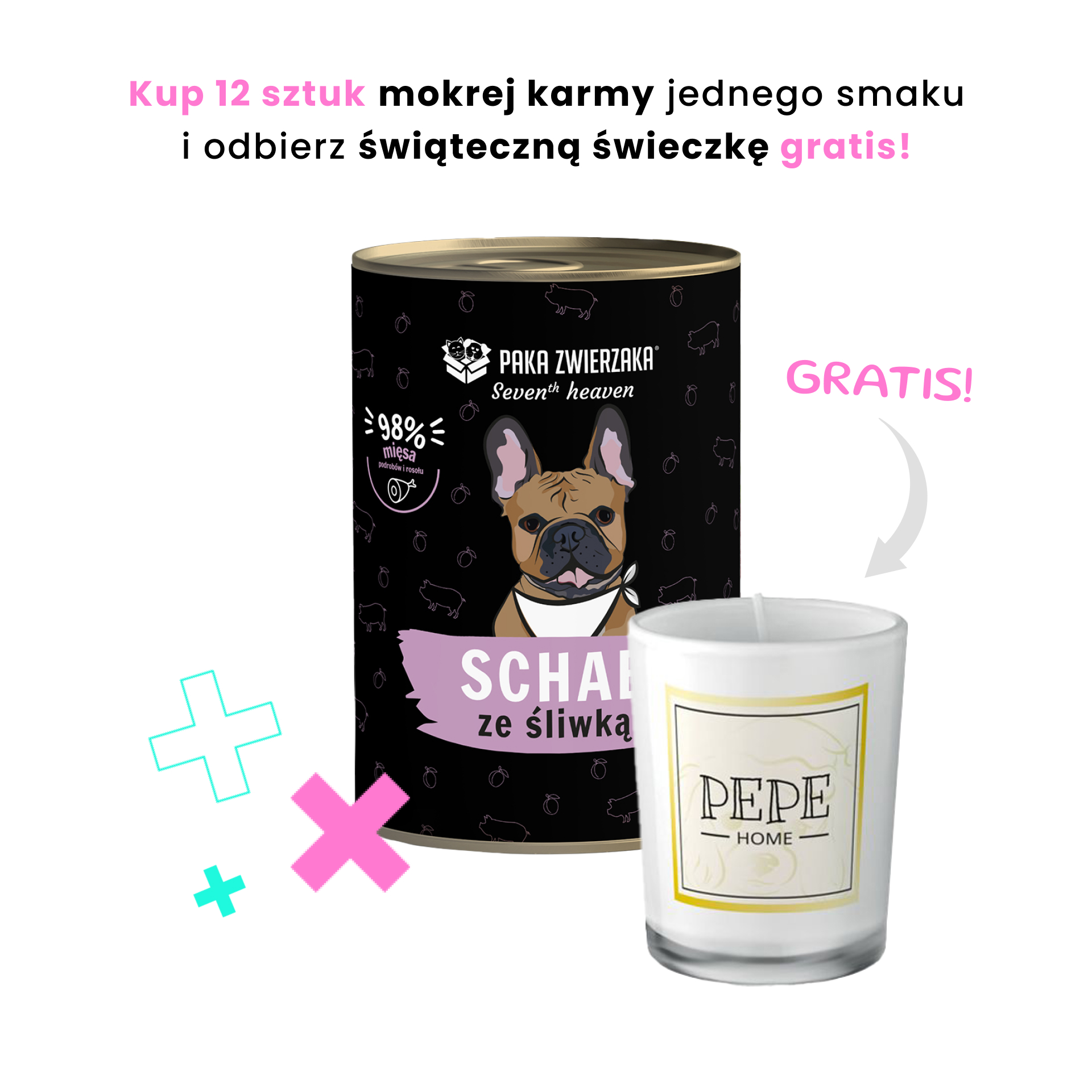 PAKA ZWIERZAKA  Pork & Plum (schab ze śliwką) karma mokra SUPERPREMIUM dla psów w każdym wieku 400g