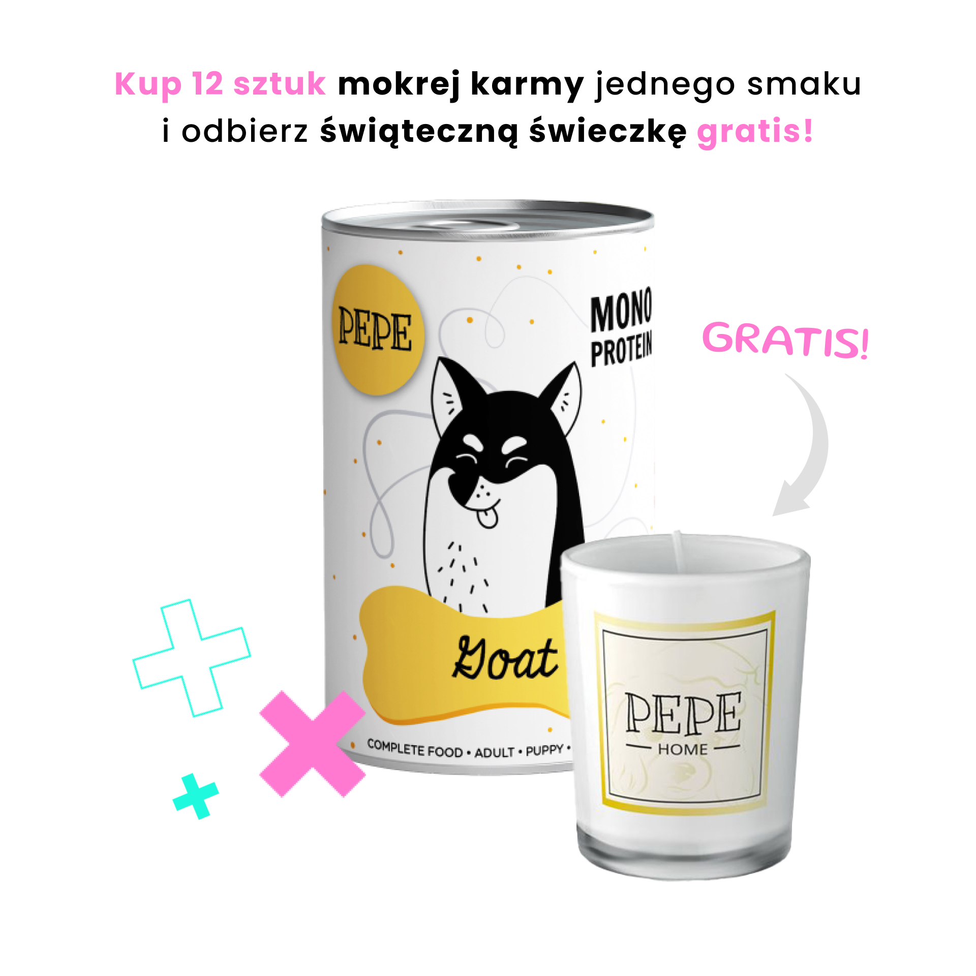 PAKA ZWIERZAKA PEPE MONO PROTEIN koza 400g karma mokra dla psów w każdym wieku 