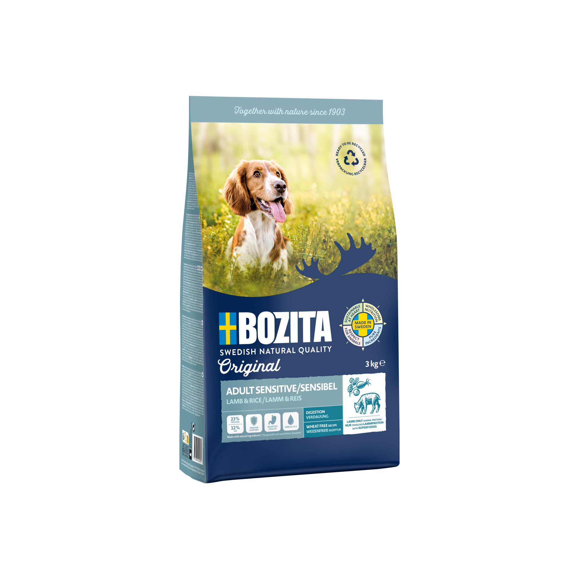 BOZITA Dog Original Adult Sensitive Digestion Lamb&Rice  3 kg