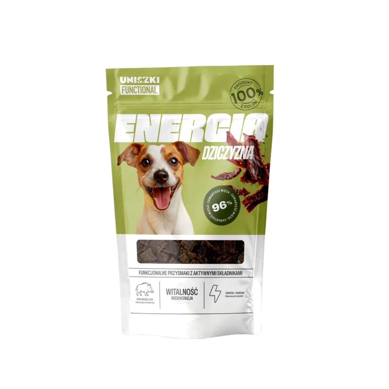 Uniszki Energia funkcjonalny przysmak na witalność z dziczyzną dla psów 90g