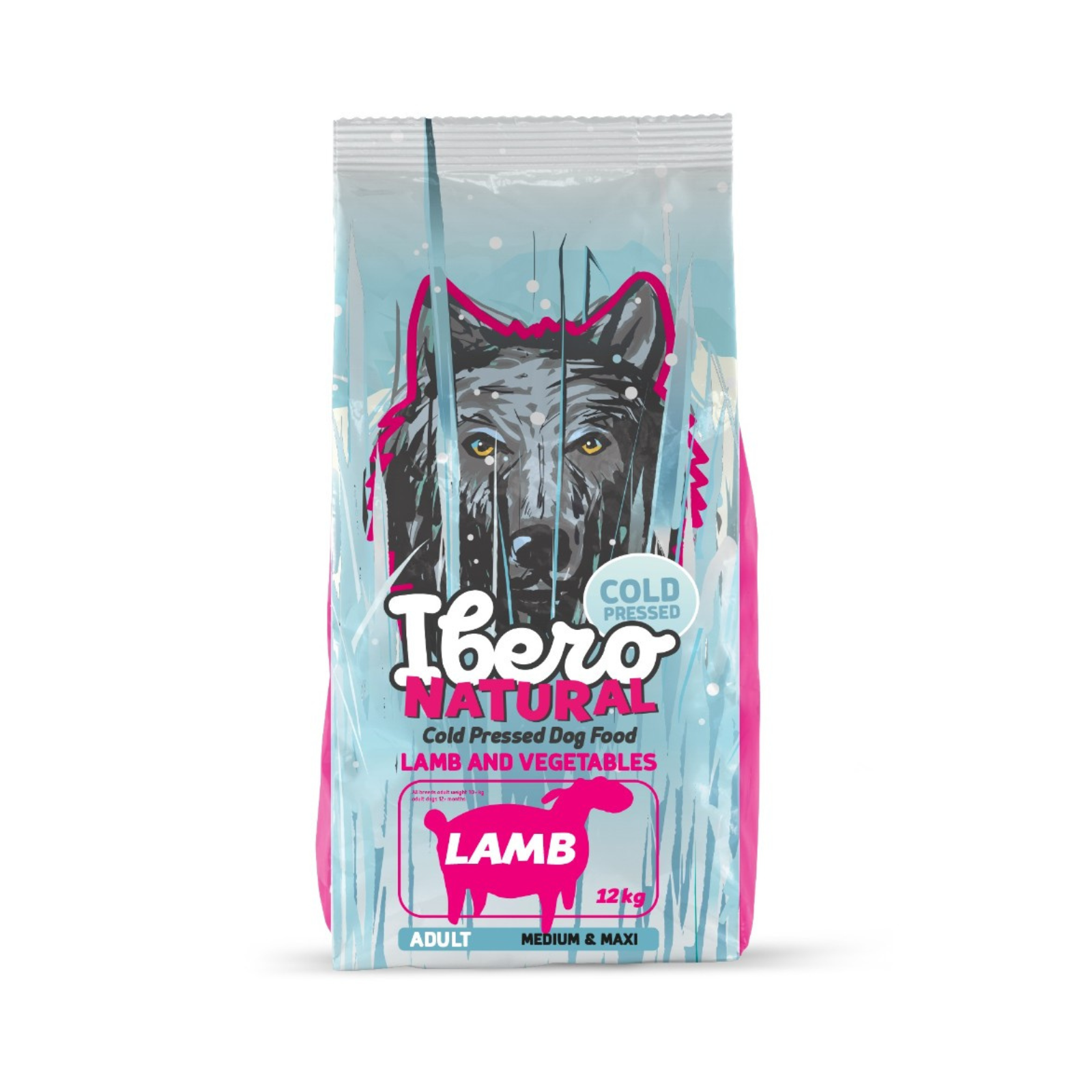 Ibero Cold Press Dog Adult Medium/Large karma tłoczona na zimno dla dużych i średnich psów z jagnięciną 12kg