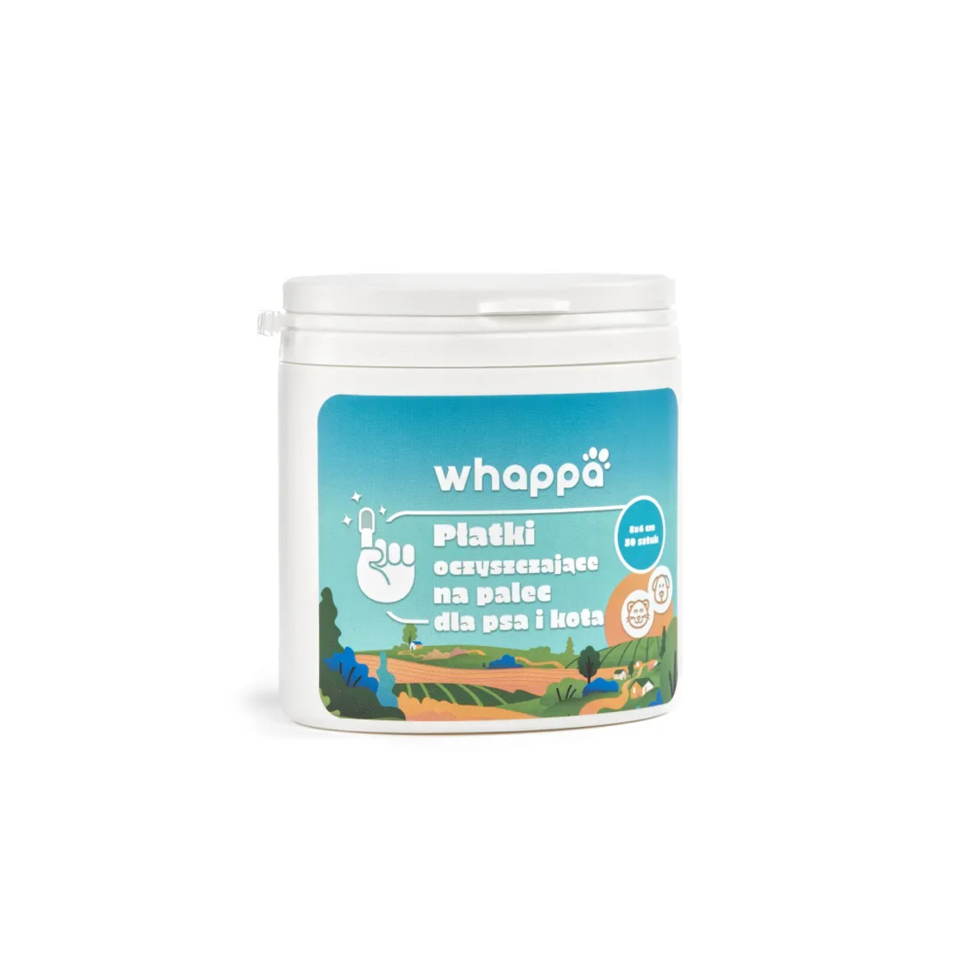Whappa Finger Wipes Chusteczki na palec do czyszczenia uszu, zębów i pyska 50szt