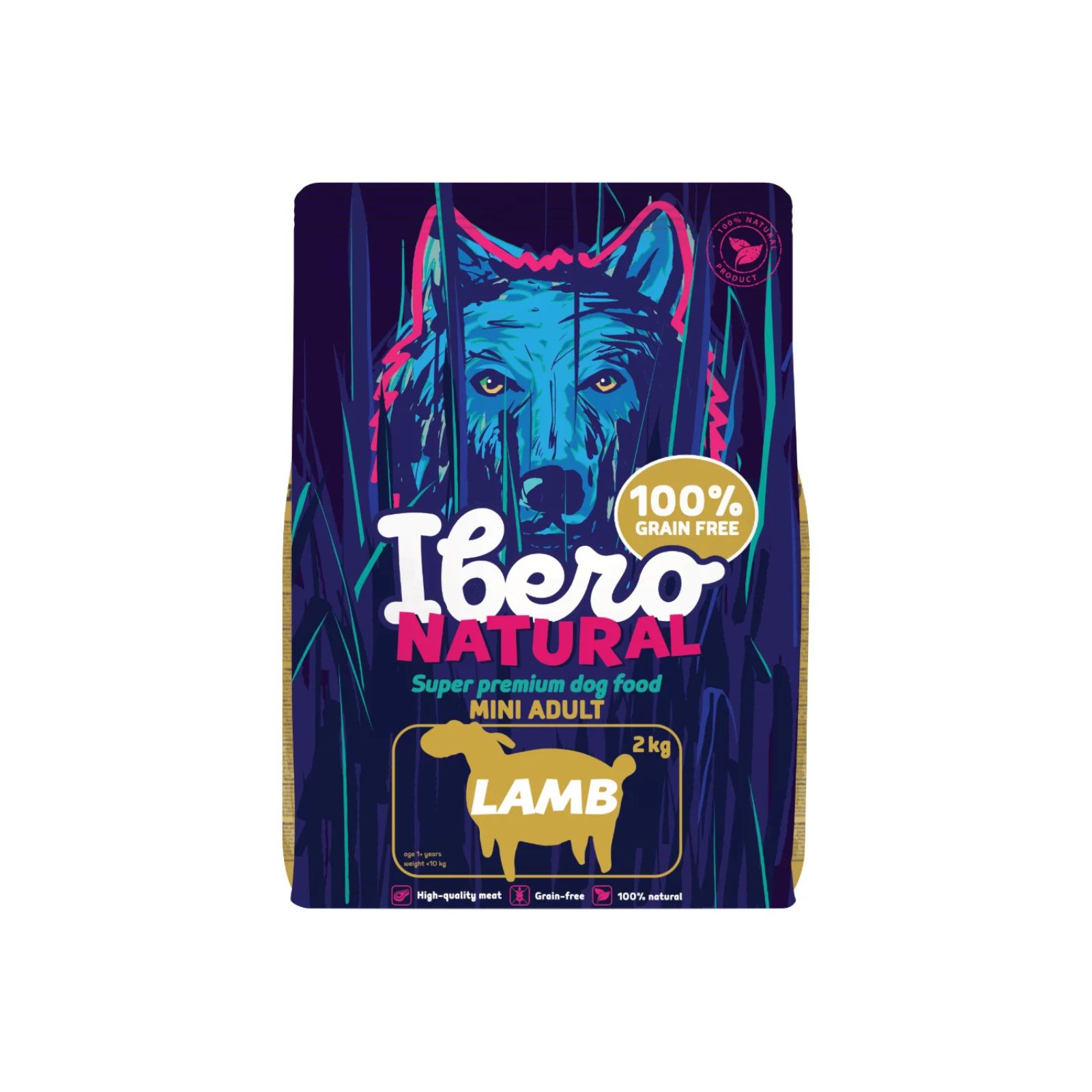 Ibero Natural Jagnięcina bezzbożowa karma dla psów dorosłych małych ras 2kg