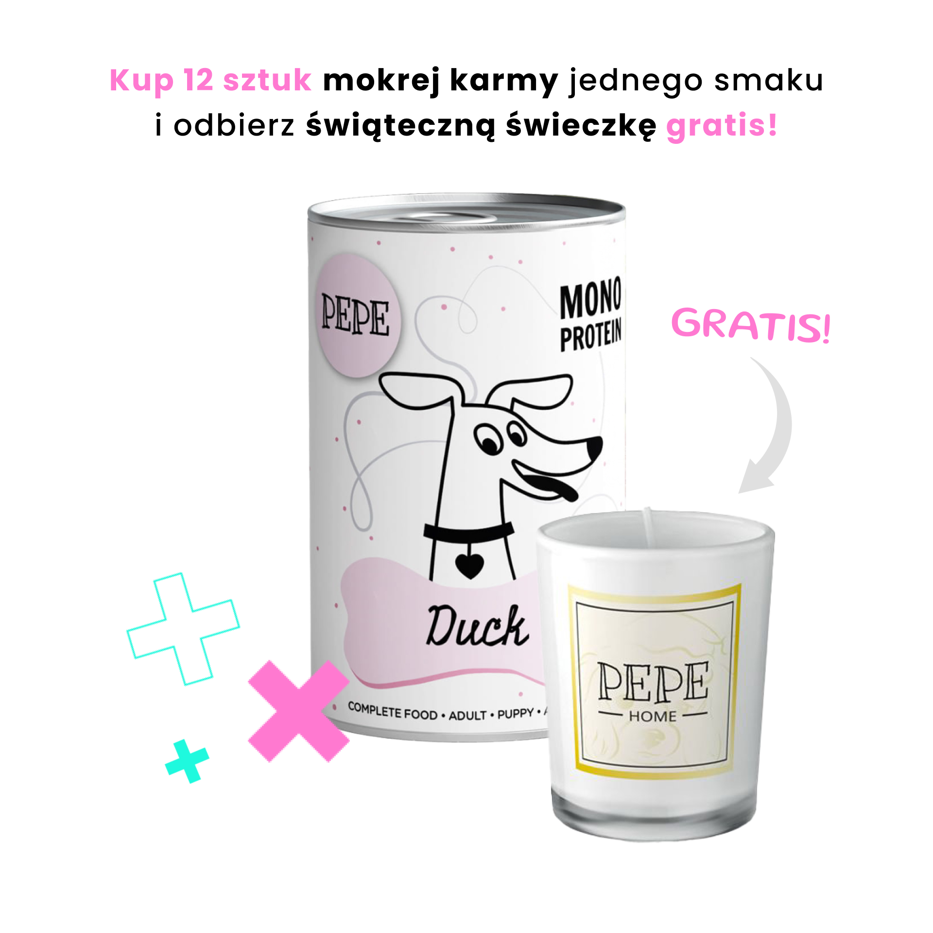 PAKA ZWIERZAKA PEPE MONO PROTEIN kaczka 400g karma mokra dla psów w każdym wieku