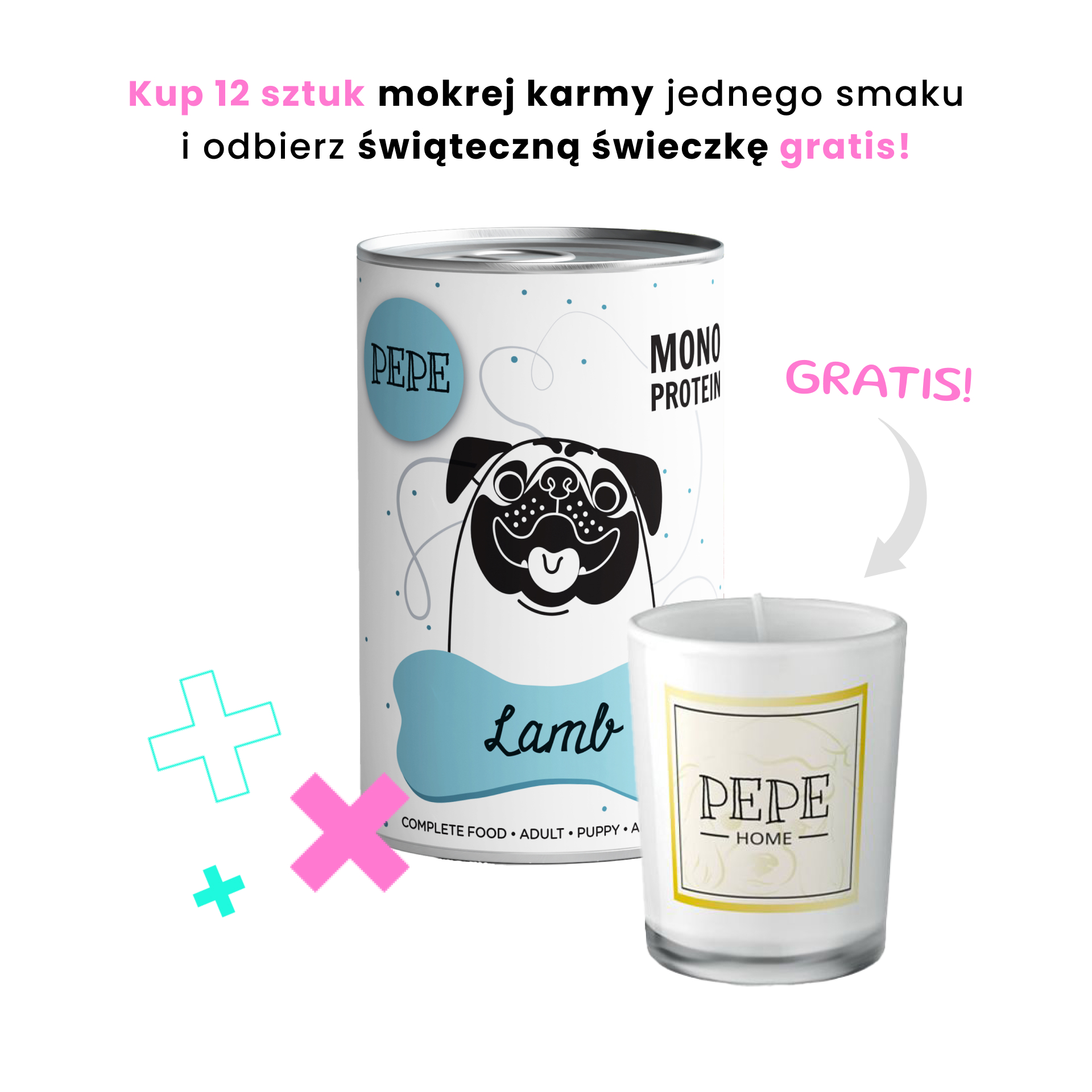 PAKA ZWIERZAKA PEPE MONO PROTEIN jagnięcina 400g karma mokra dla psów w każdym wieku