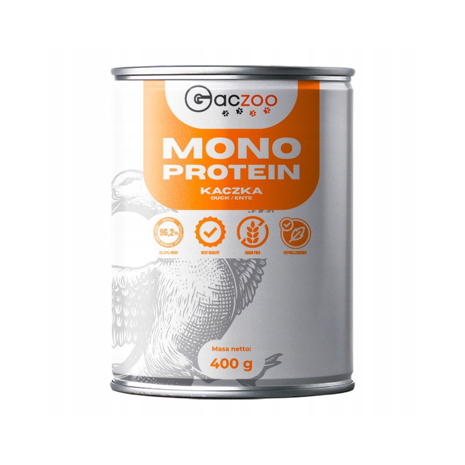 Gaczoo Monobiałkowa Kaczka karma mokra dla psów dorosłych wszystkich ras 400g