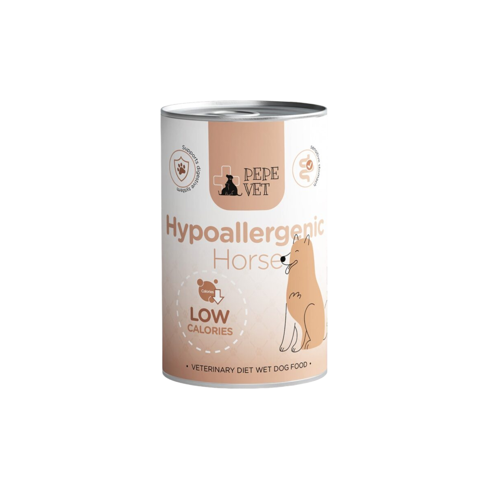 PAKA ZWIERZAKA PEPE VET Hypoallergenic Horse weterynaryjna karma mokra z koniną dla psów 400g