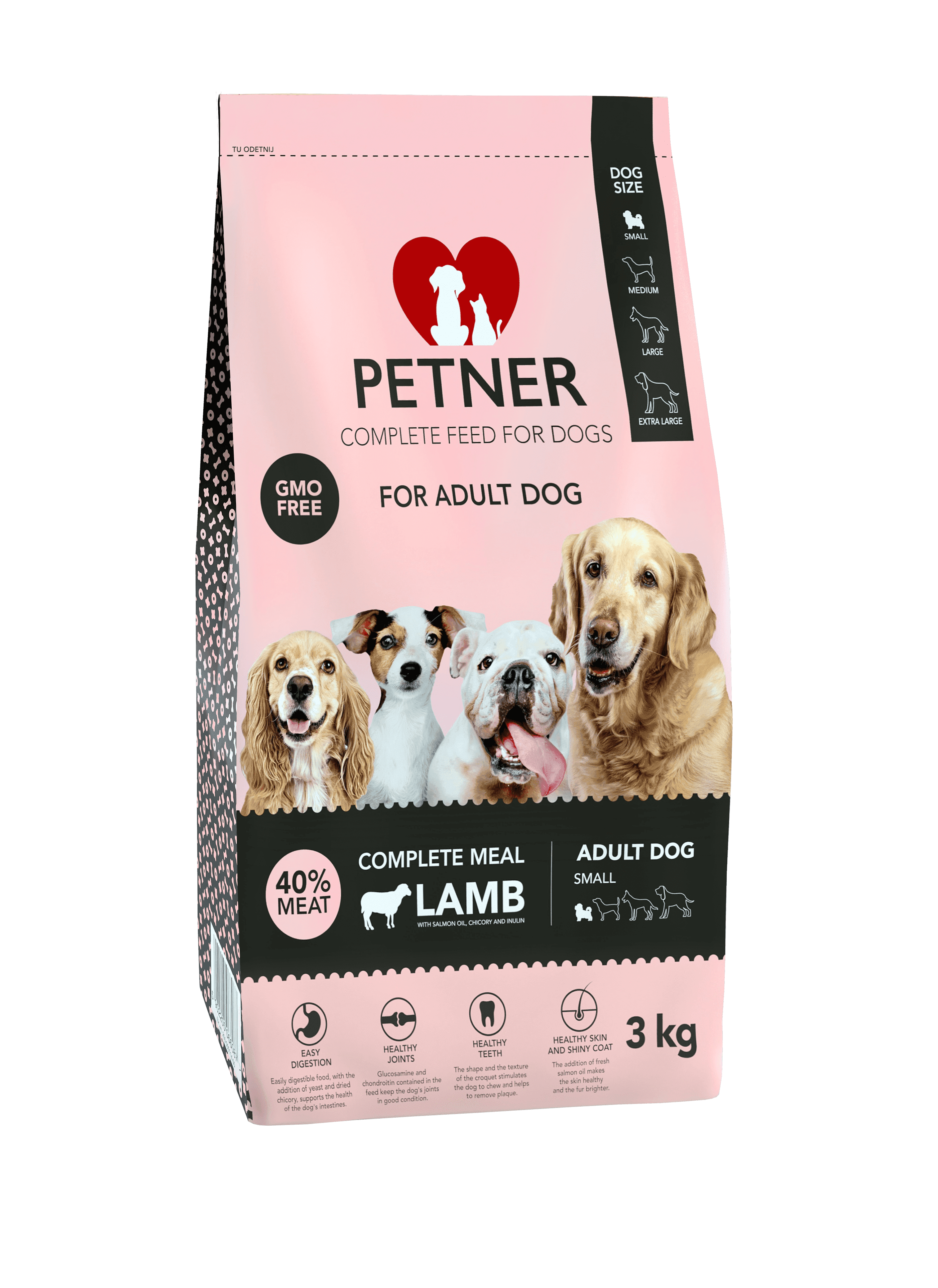 Petner Adult small breeds with lamb 3kg