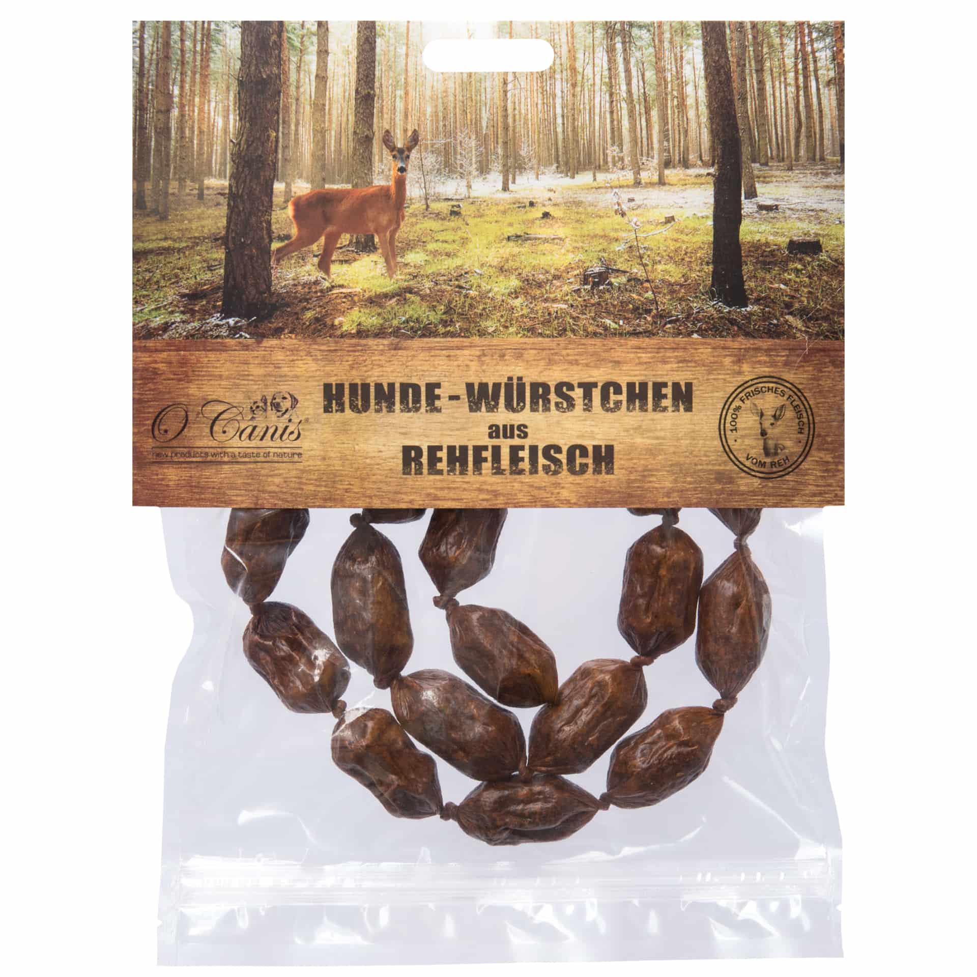 O'Canis mini kiełbaski dla psa z sarny 100g