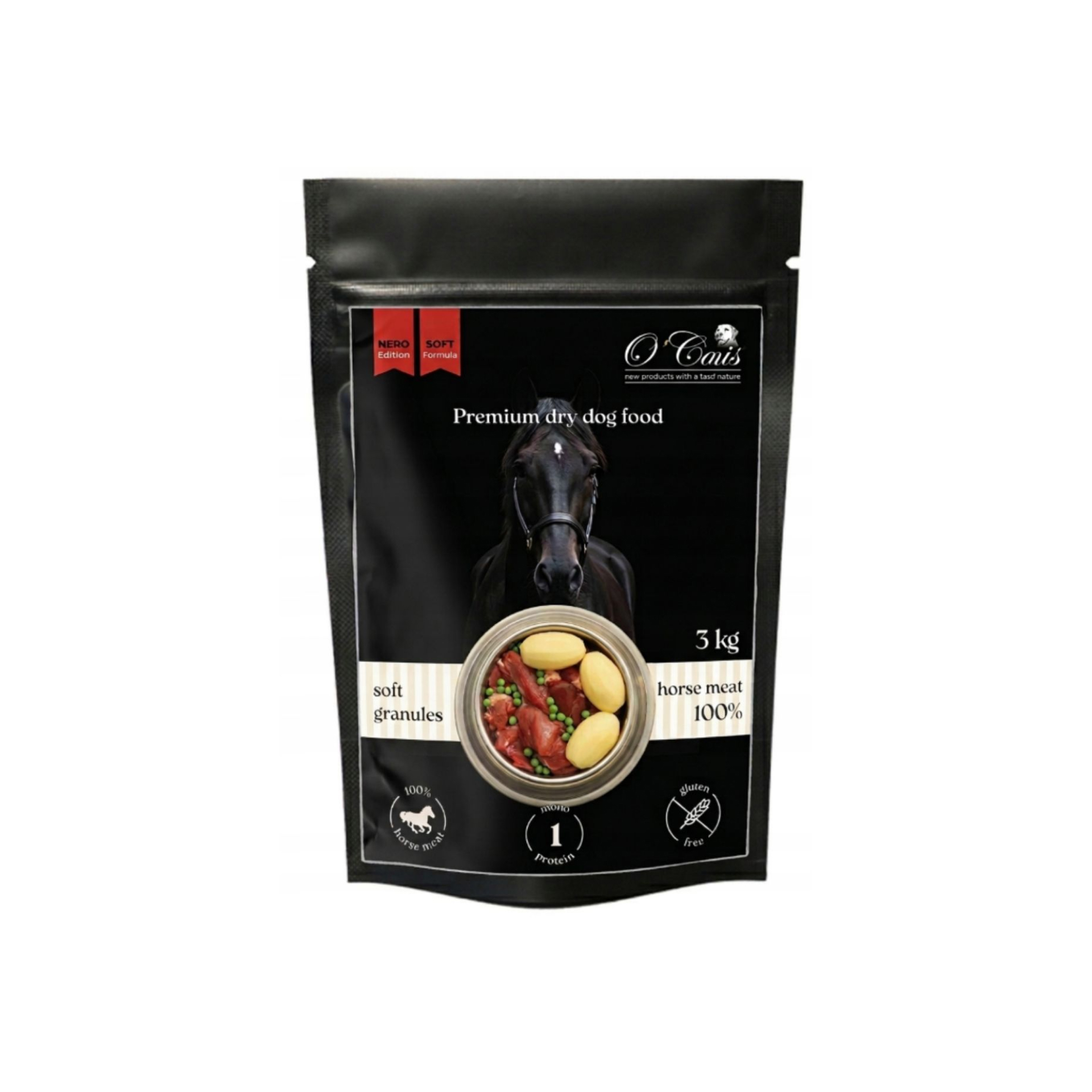 O'Canis SOFT półwilgotna karma monobiałkowa dla psów wszystkich ras z koniny 3kg