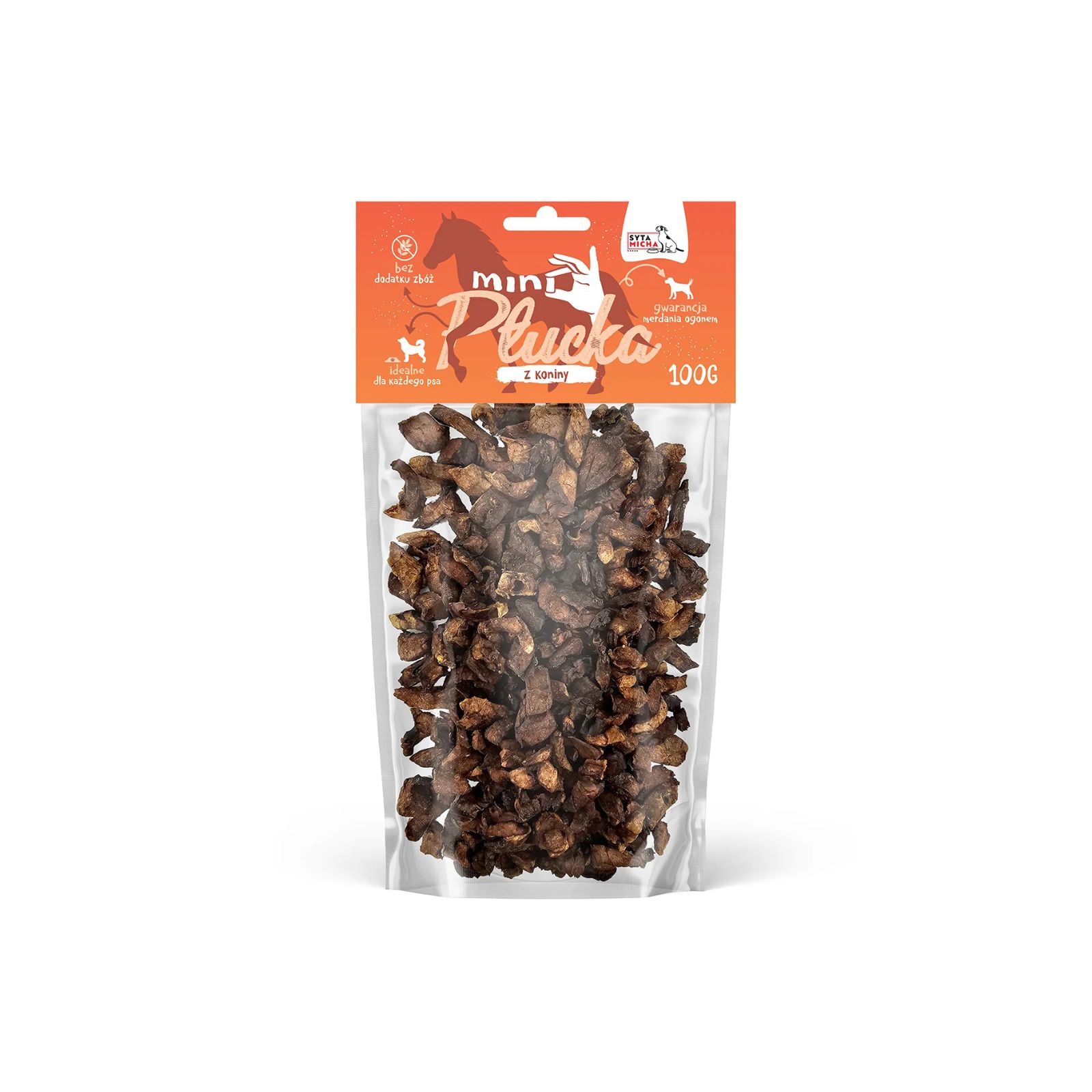 Syta Micha MINI Płucka końskie przysmak dla psa 100g