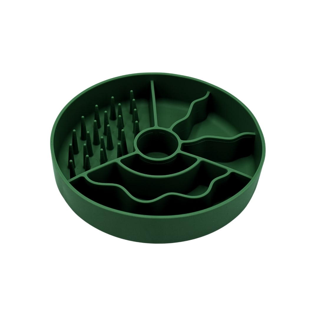 Fiboo Slow Fiboowl miska spowalniająca jedzenie dla psów i kotów kolor ciemnozielony 19cm