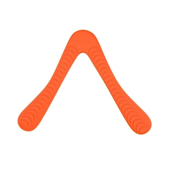 Fiboo Fiboom Boomerang zabawka do rzucania i szarpania dla psów kolor pomarańczowy 27×13 cm