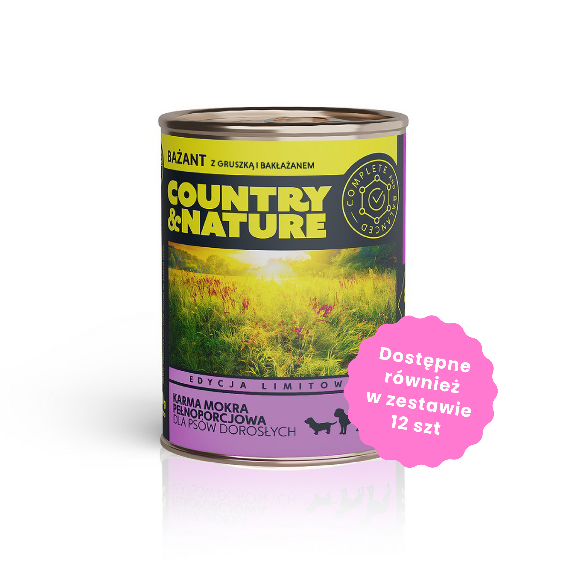 COUNTRY&NATURE Mokra karma Bażant z Gruszką i Bakłażanem 800g