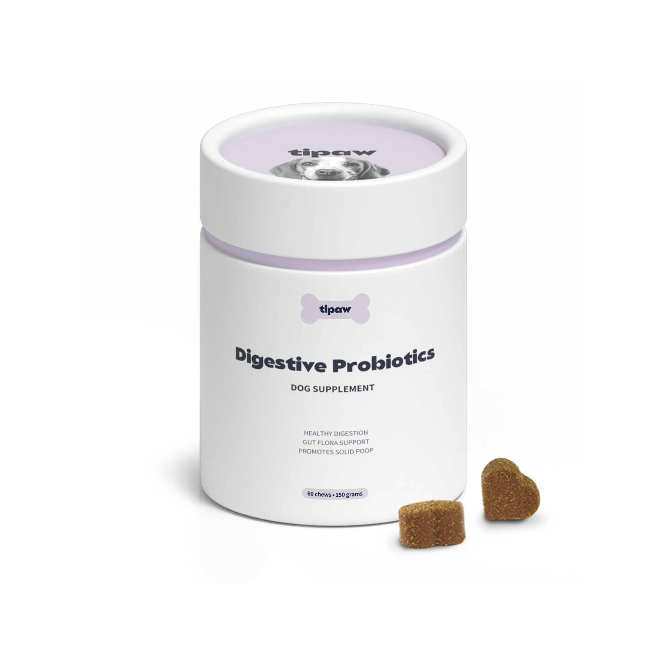 Tipaw Digestive Probiotics Suplement dla psów na zdrowe trawienie 150g
