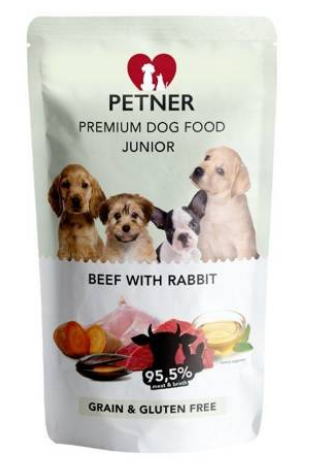 Petner Premium dog food for junior dla młodych psów wołowina i królik 500g