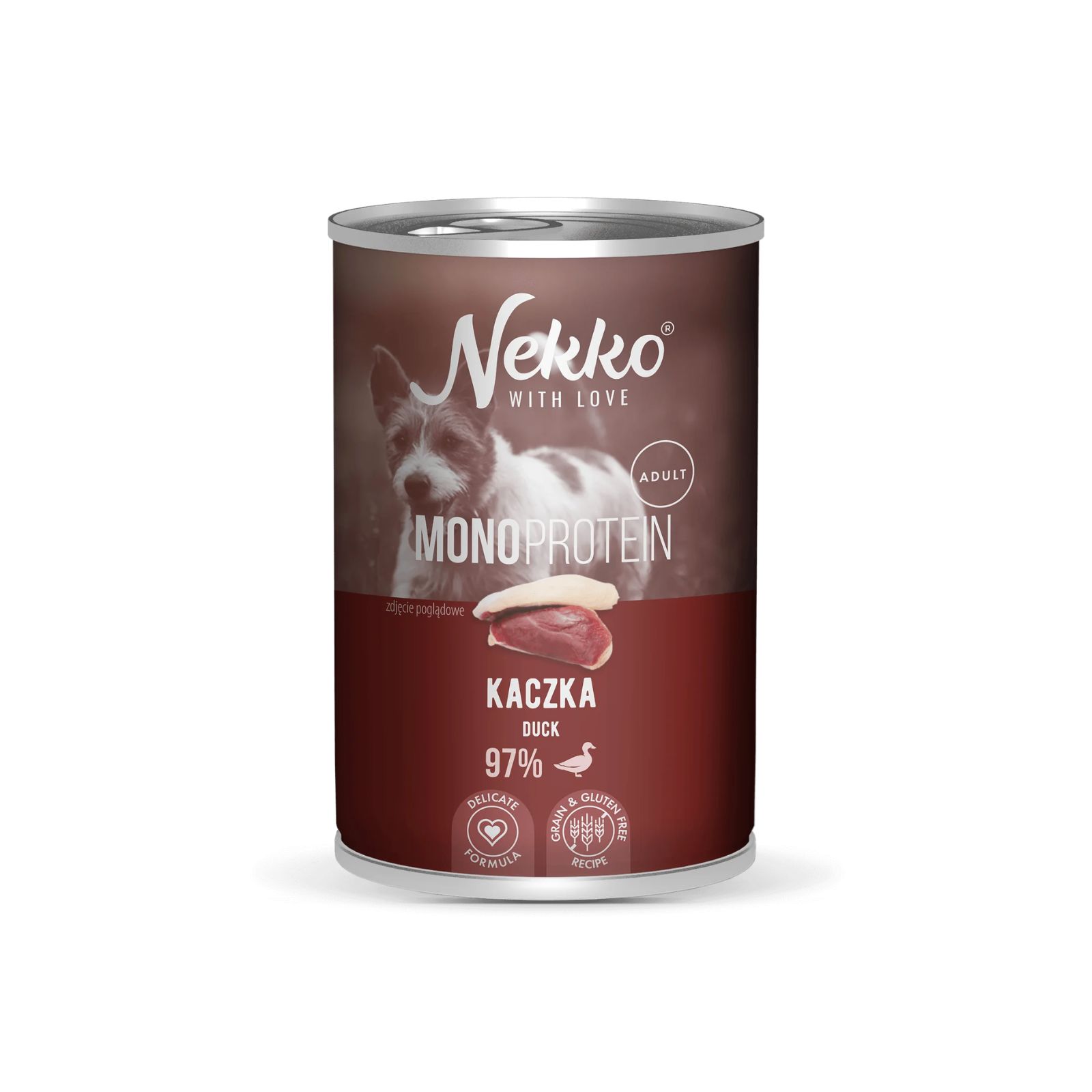 NEKKO MONOPROTEIN Adult Kaczka mokra karma dla psa 400g 