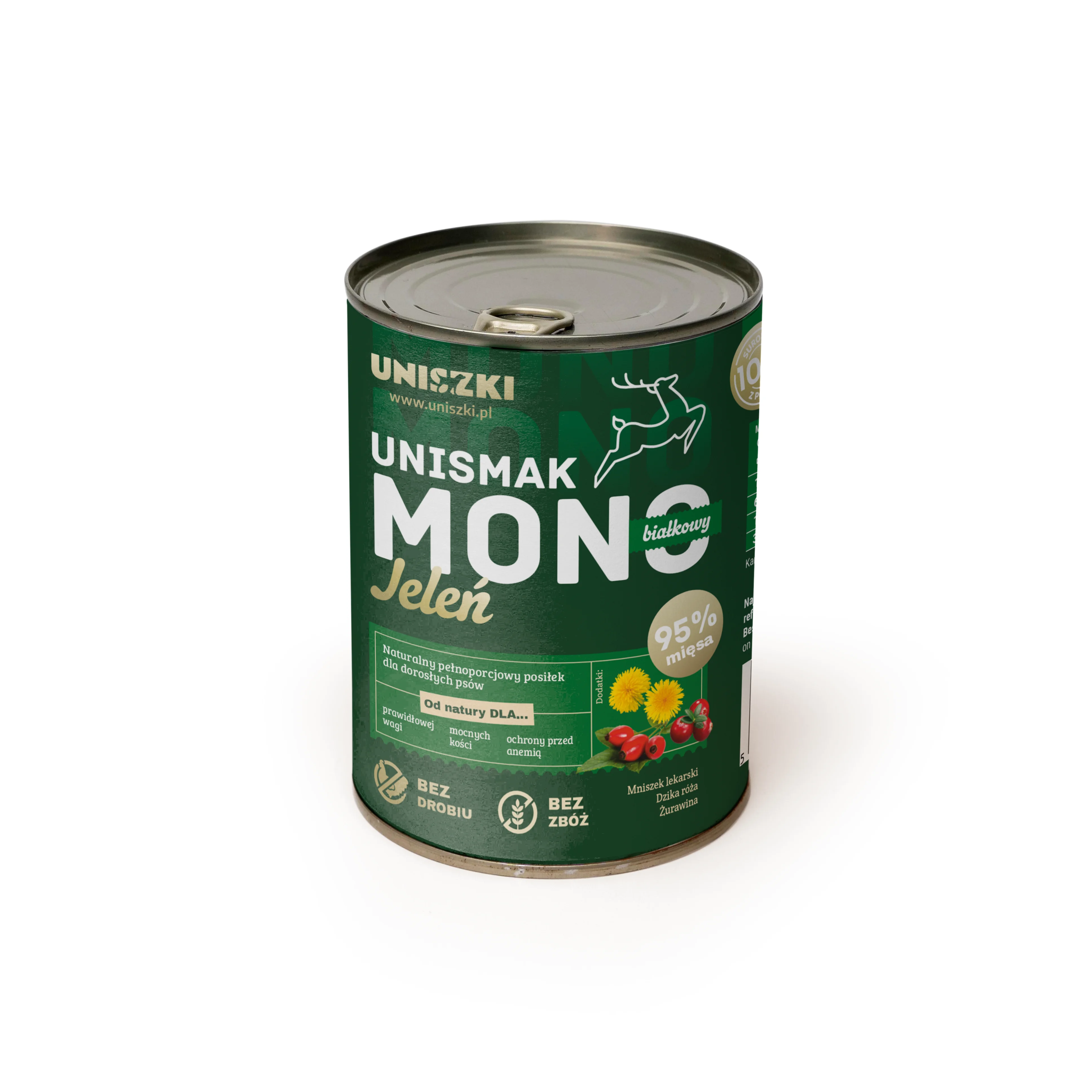 Uniszki UNISMAK Mono Jeleń monobiałkowa karma mokra dla psów 400g