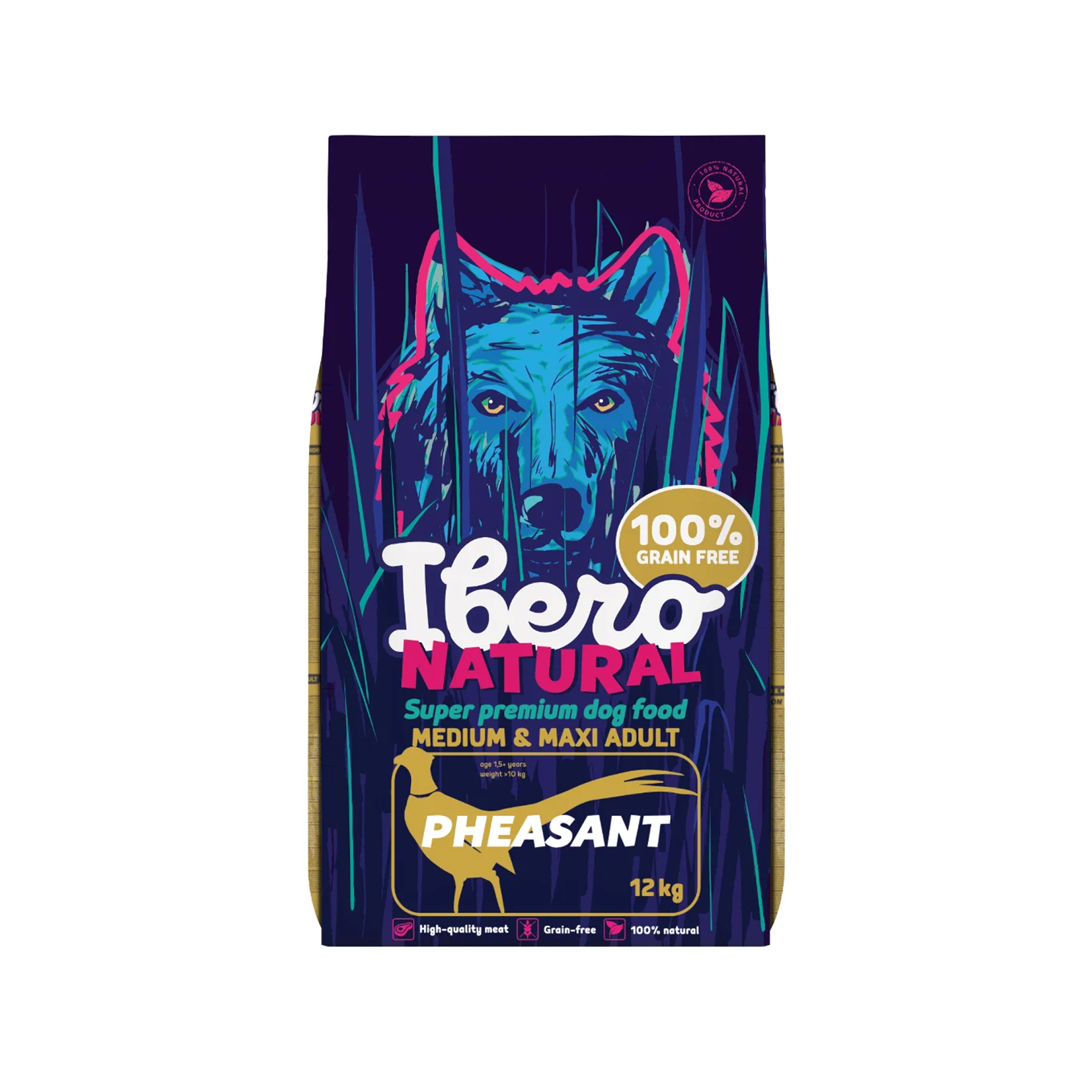 Ibero Natural Pheasant bezzbożowa karma z bażantem dla psów średnich i dużych ras 12kg