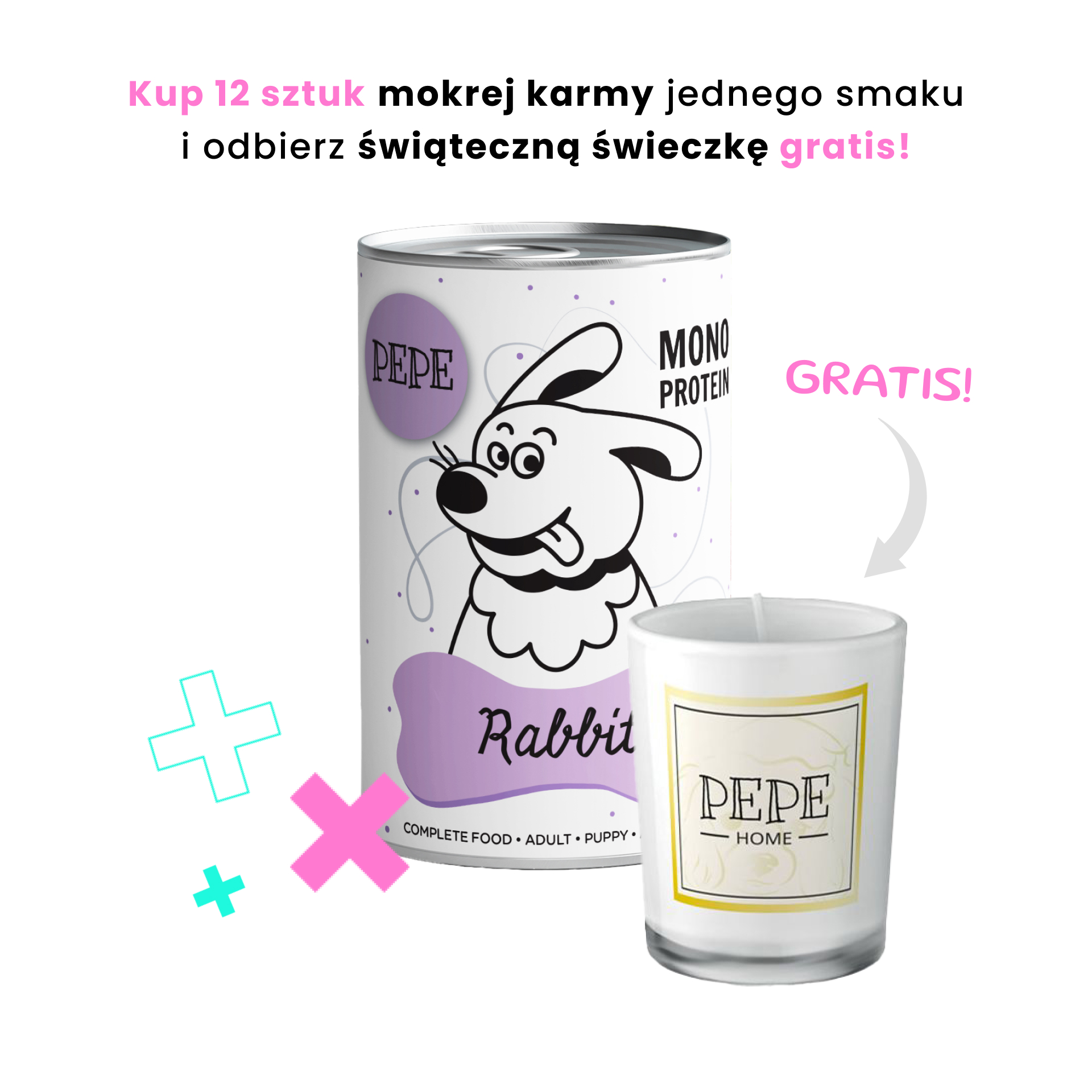 PAKA ZWIERZAKA PEPE MONO PROTEIN królik 400g karma mokra dla psów w każdym wieku