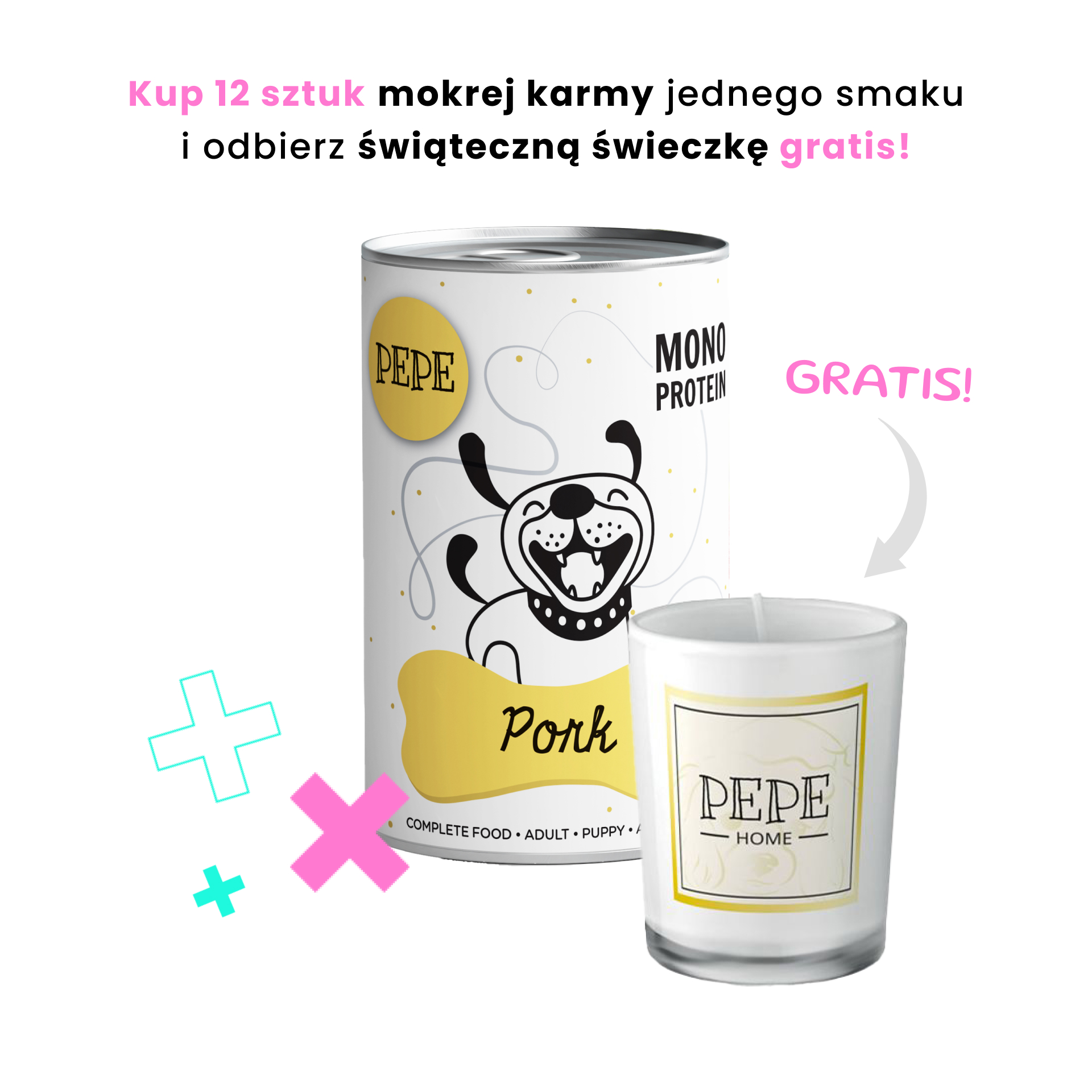 PAKA ZWIERZAKA PEPE MONO PROTEIN wieprzowina 400g karma mokra dla psów w każdym wieku