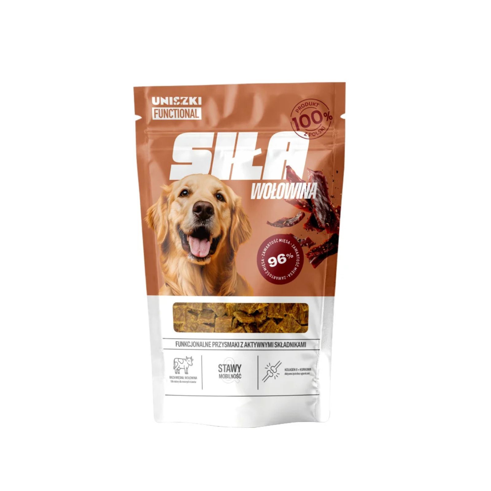 Uniszki Siła funkcjonalny przysmak na stawy z wołowiną dla psów 90g