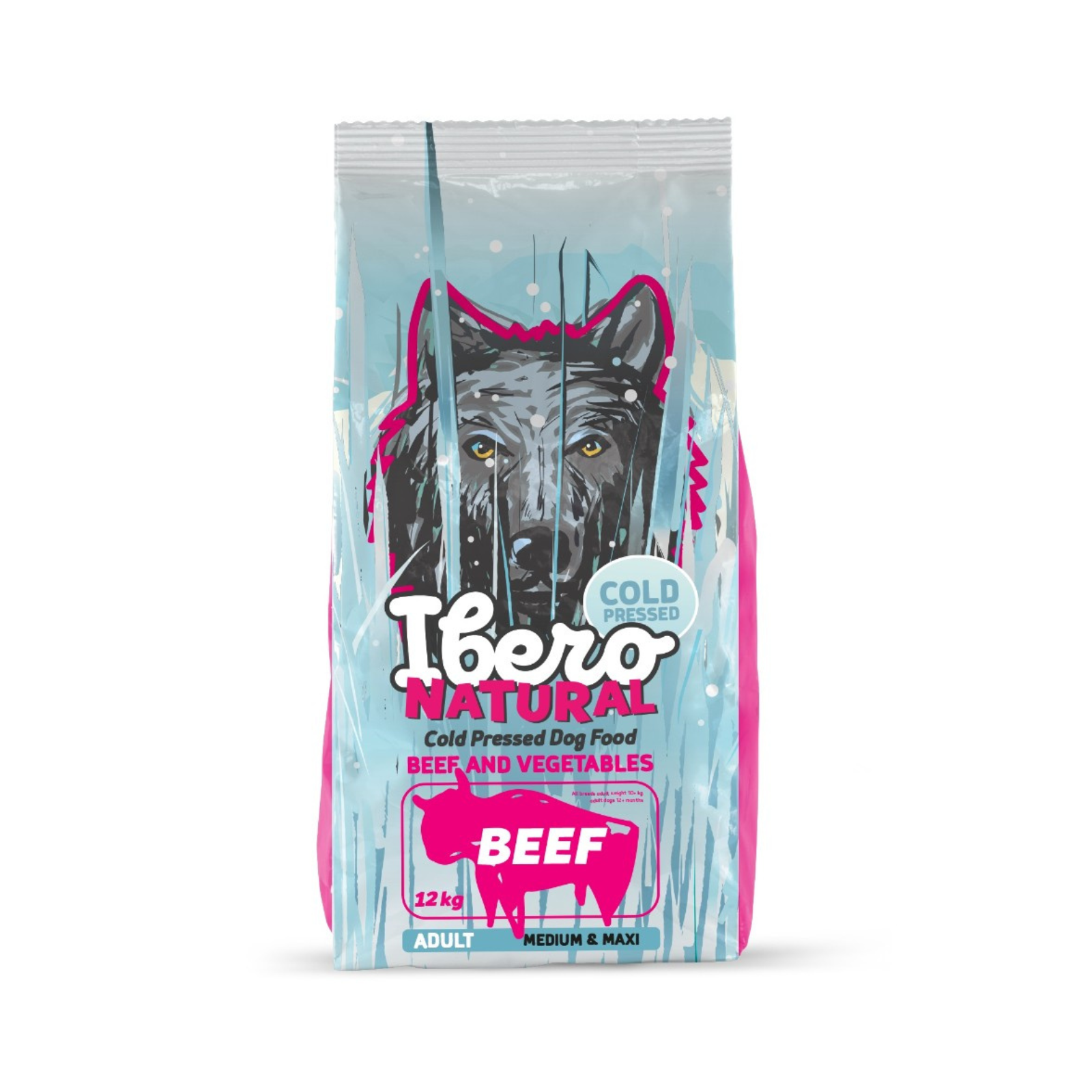 Ibero Cold Press Dog Adult Medium/Large karma tłoczona na zimno dla dużych i średnich psów z wołowiną 12kg 