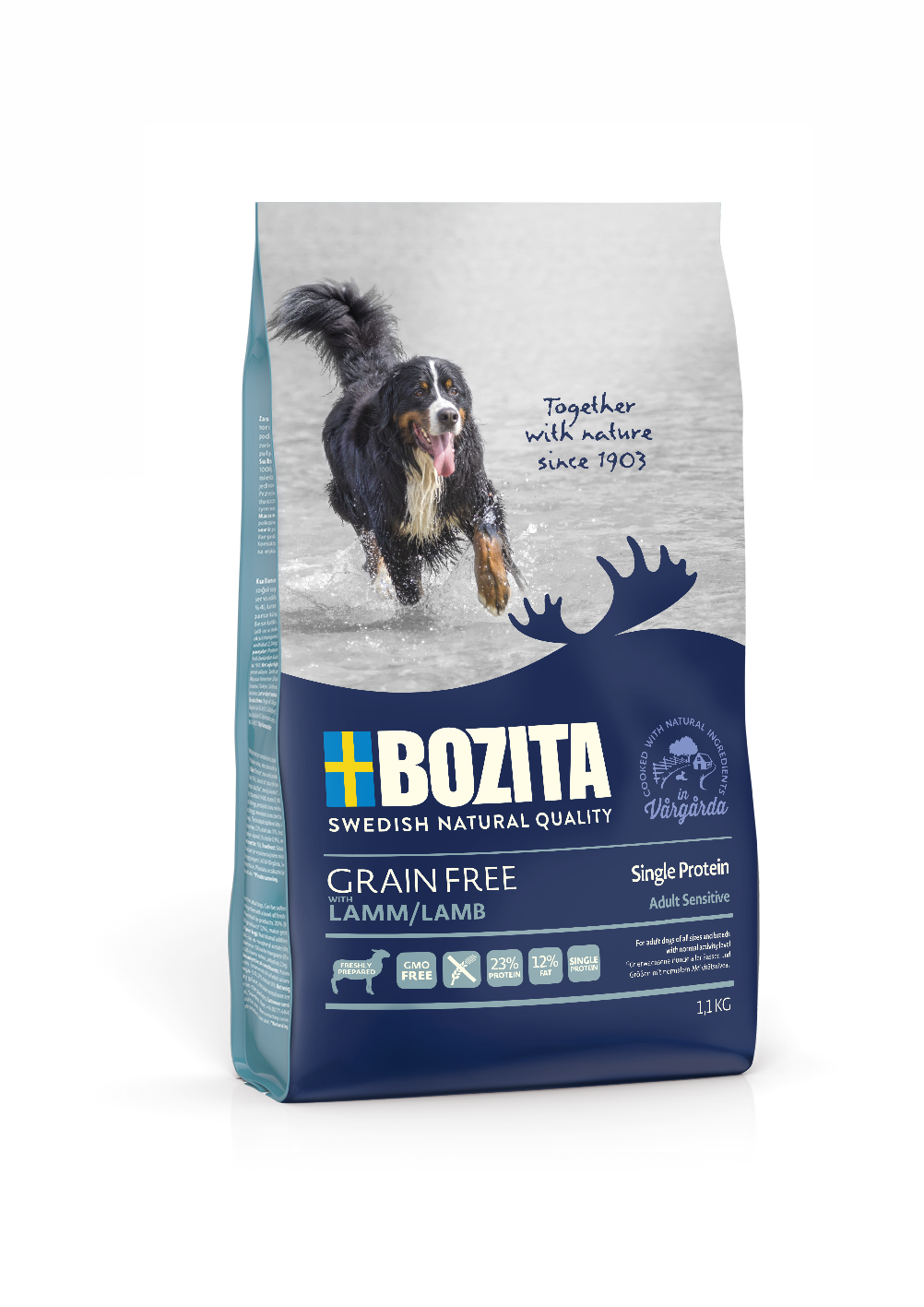 BOZITA Single Protein Lamb Grain Free -jagnięcina dla dorosłych psów 1,1kg