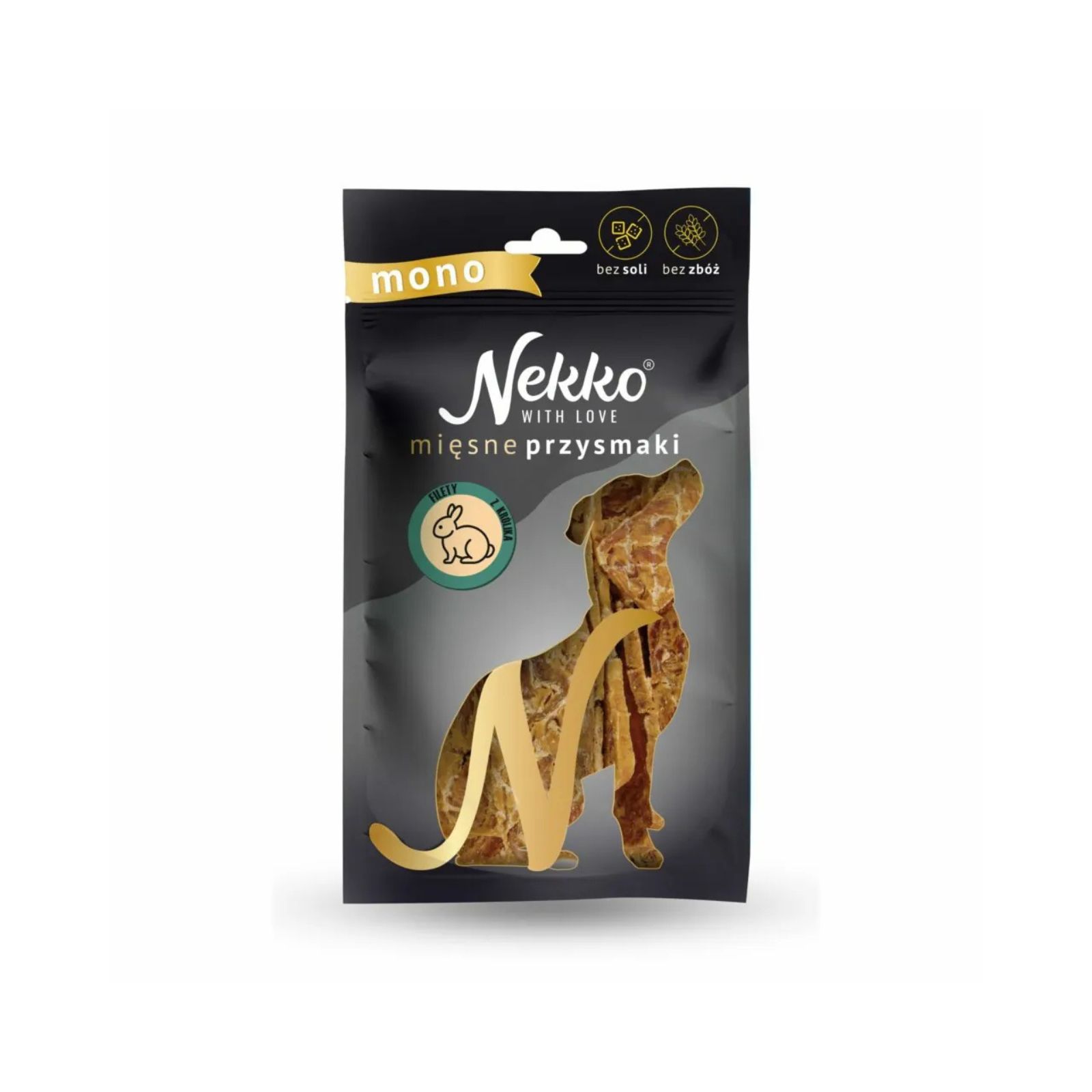 NEKKO Mięsne przysmaki MONO Filety z królika przysmak dla psa 80g