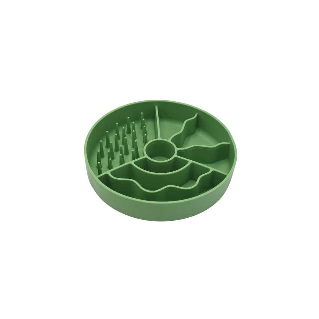 Fiboo Slow Fiboowl Mini miska spowalniająca jedzenie dla psów i kotów kolor zielony 15cm 