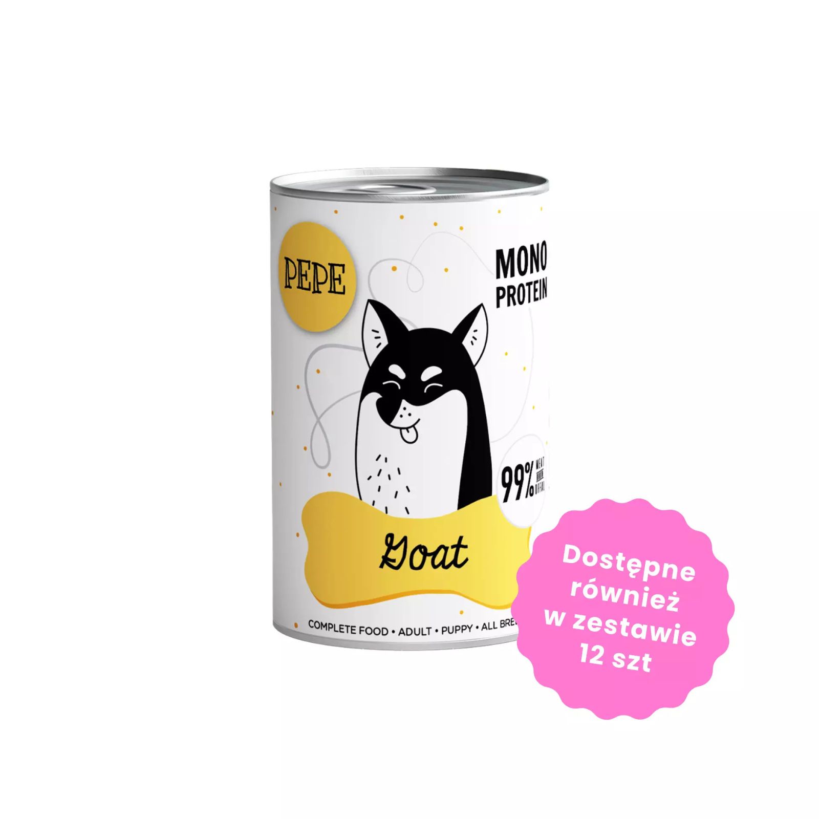 PAKA ZWIERZAKA PEPE MONO PROTEIN koza 400g karma mokra dla psów w każdym wieku 