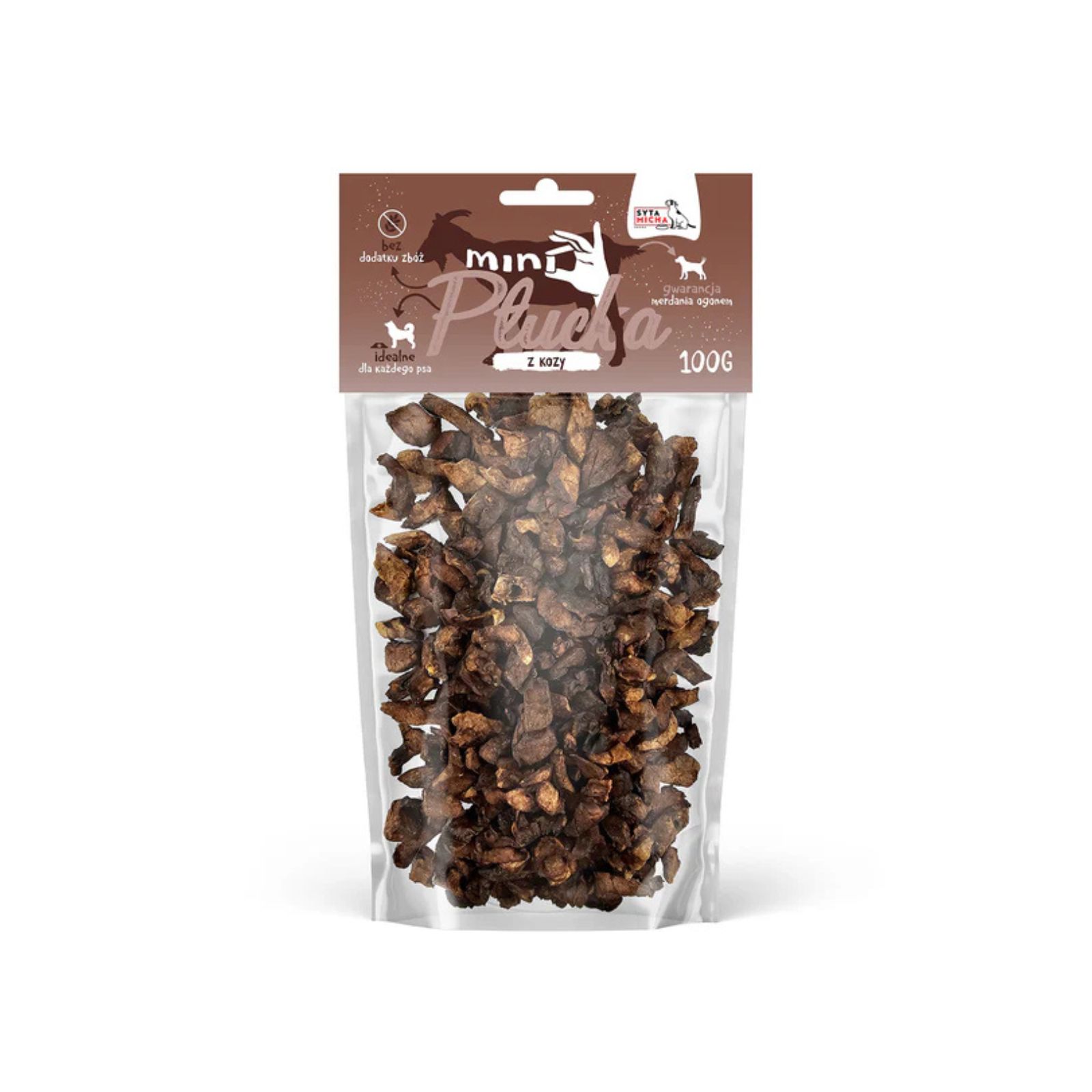 Syta Micha MINI Płucka z kozy przysmak dla psa 100g 