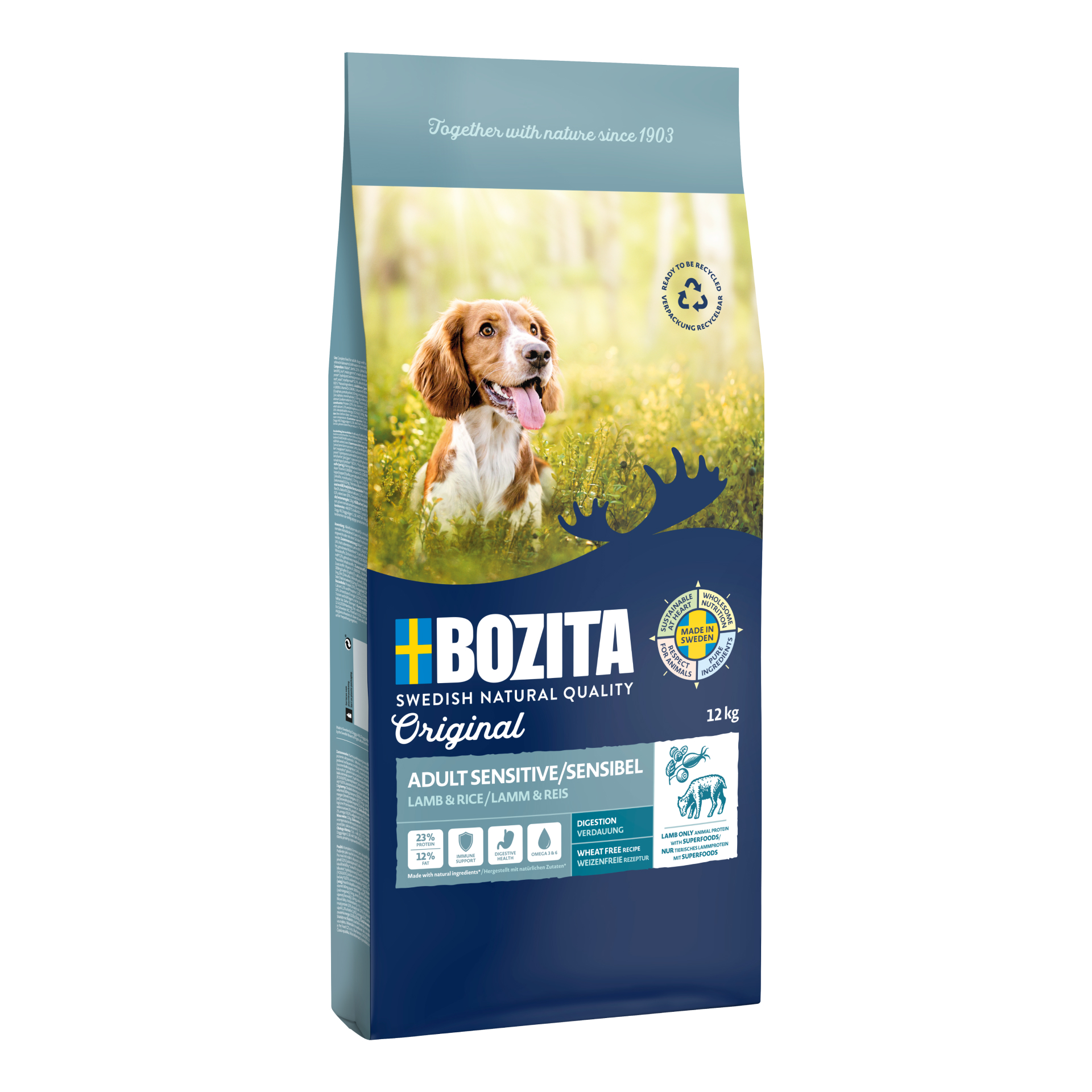 BOZITA Dog Original Adult Sensitive Digestion Lamb&Rice 12 kg 