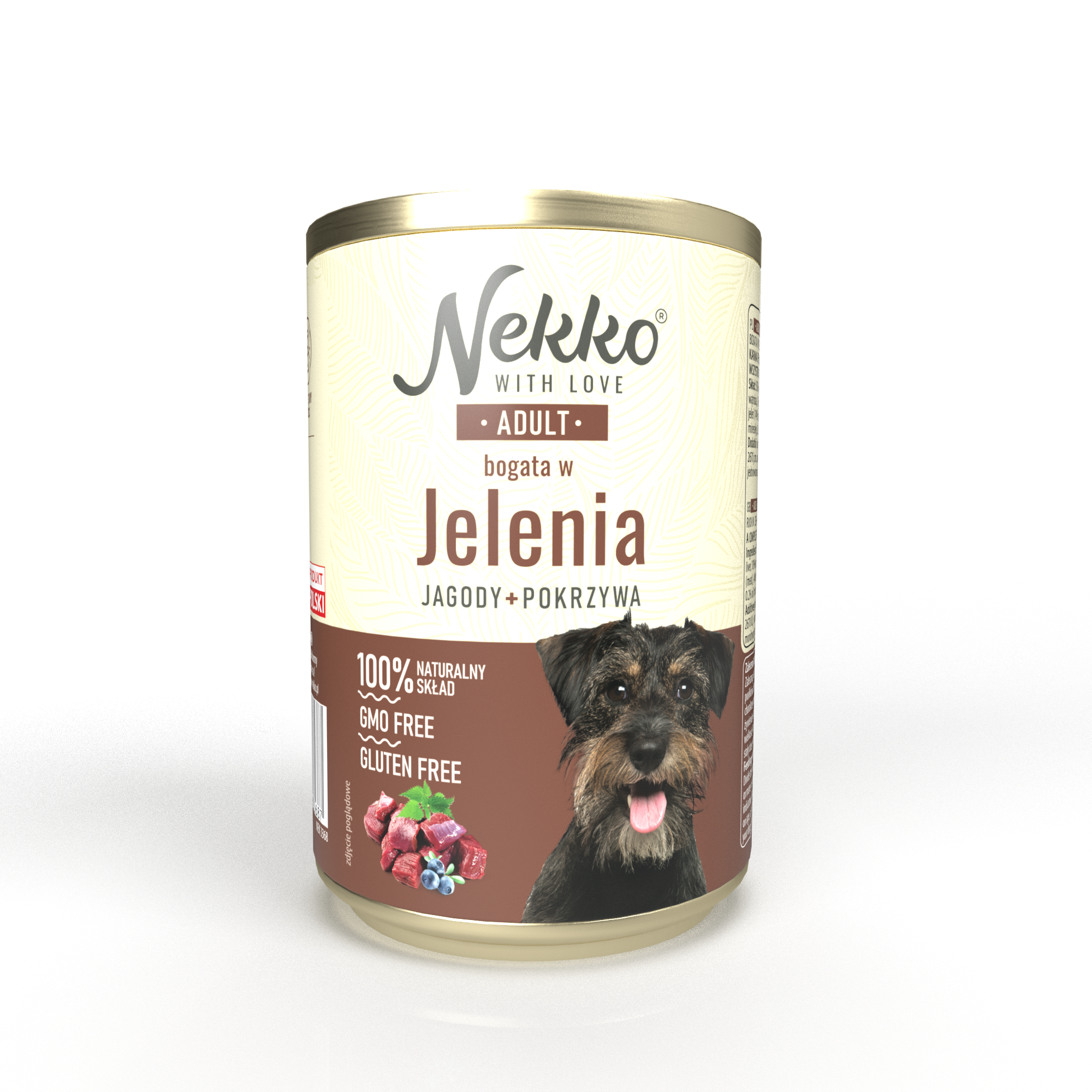 NEKKO Adult Jeleń, jagody, pokrzywa 800g