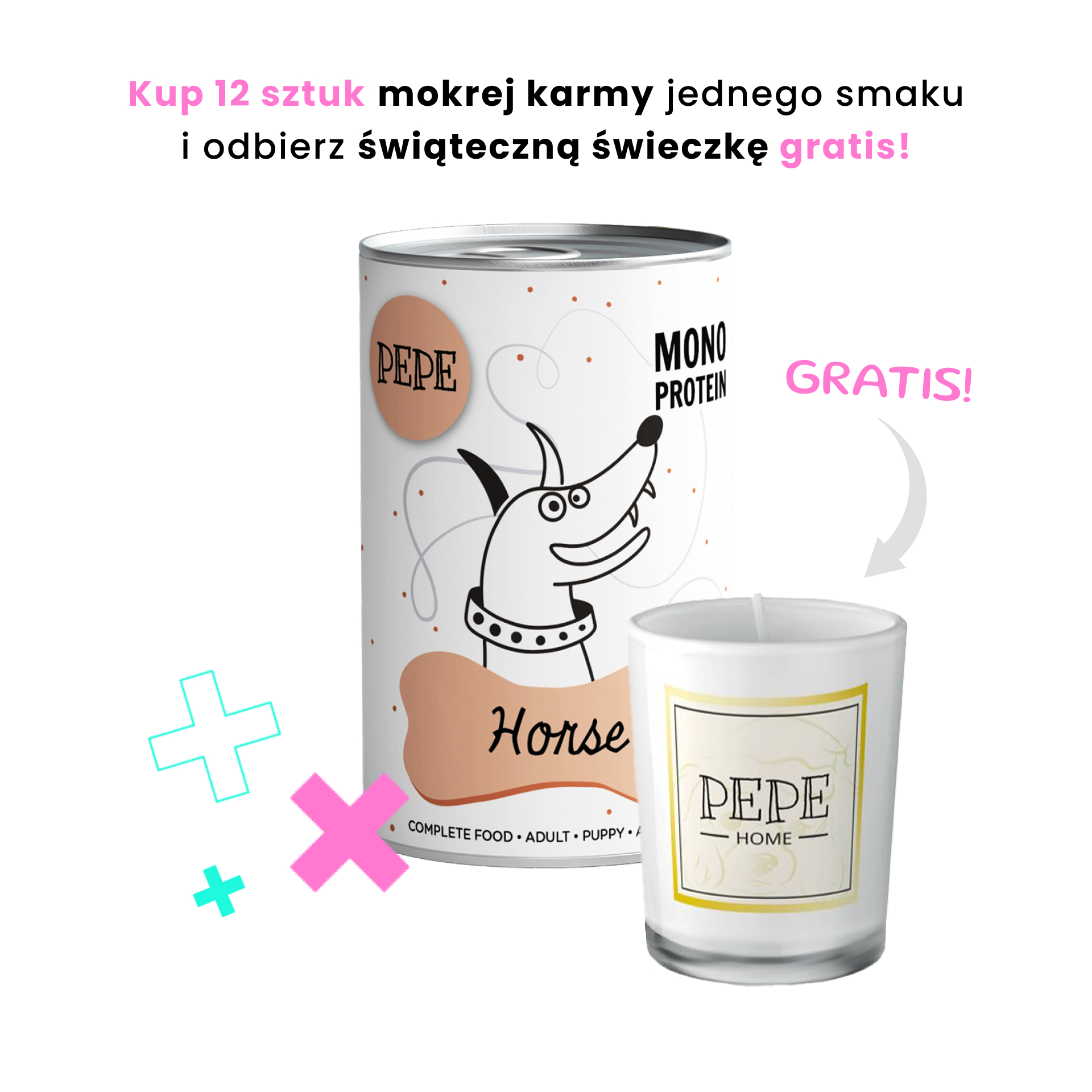 PAKA ZWIERZAKA PEPE MONO PROTEIN konina 400g karma mokra dla psów w każdym wieku 