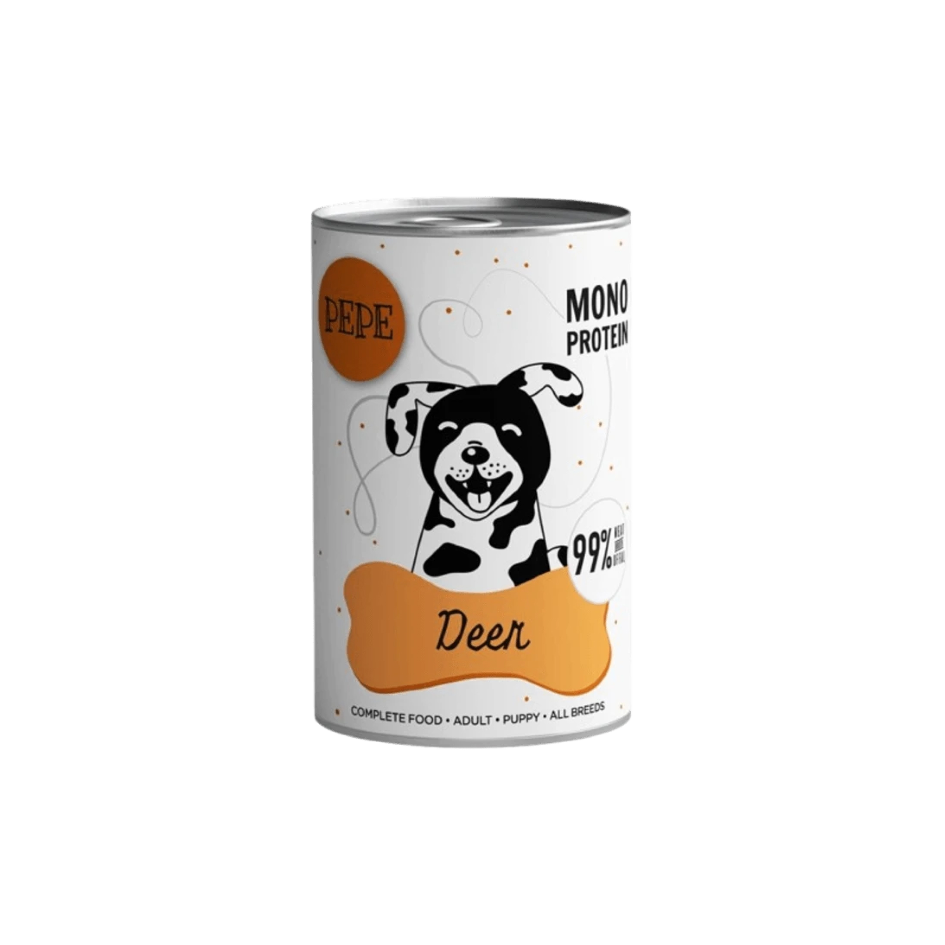 PAKA ZWIERZAKA PEPE MONO PROTEIN jeleń 400g karma mokra dla psów w każdym wieku