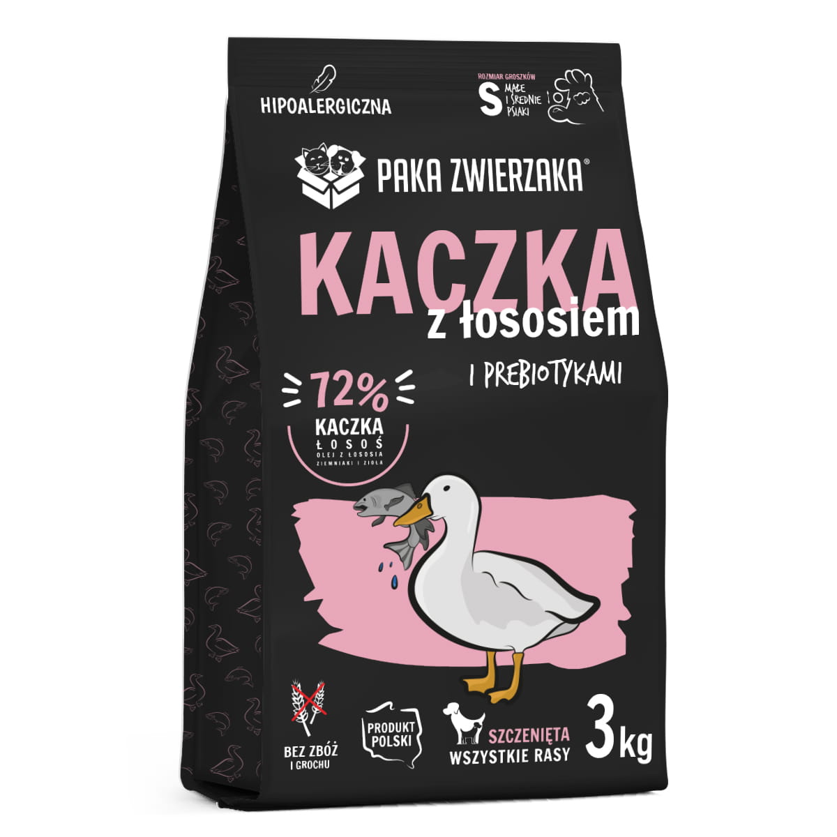 PAKA ZWIERZAKA sucha karma Seven’th Heaven Duck & Salmon PUPPY (Kaczka i łosoś SZCZENIĘTA) 3kg