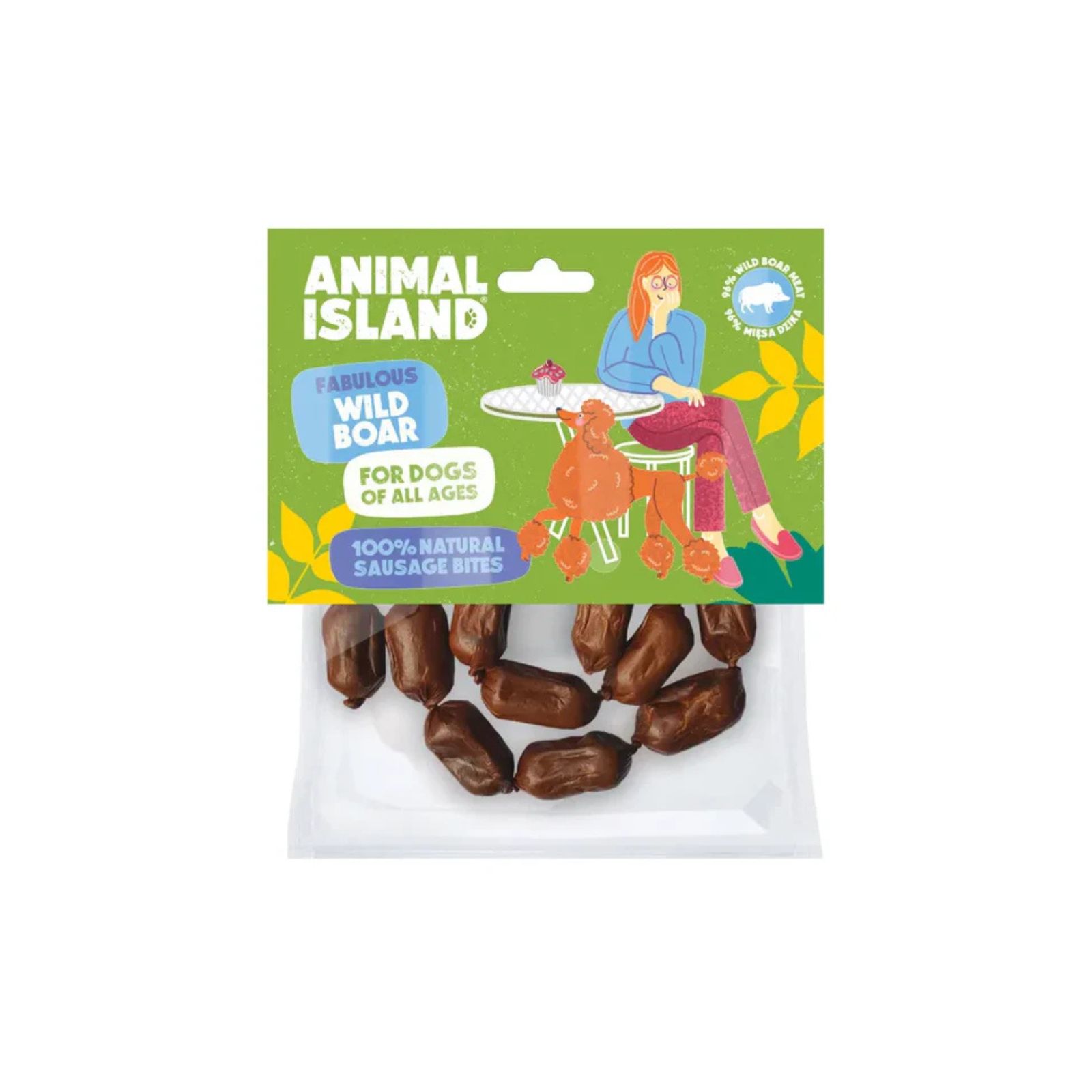 Animal Island Kiełbaski z dzika przysmak dla psa 100g