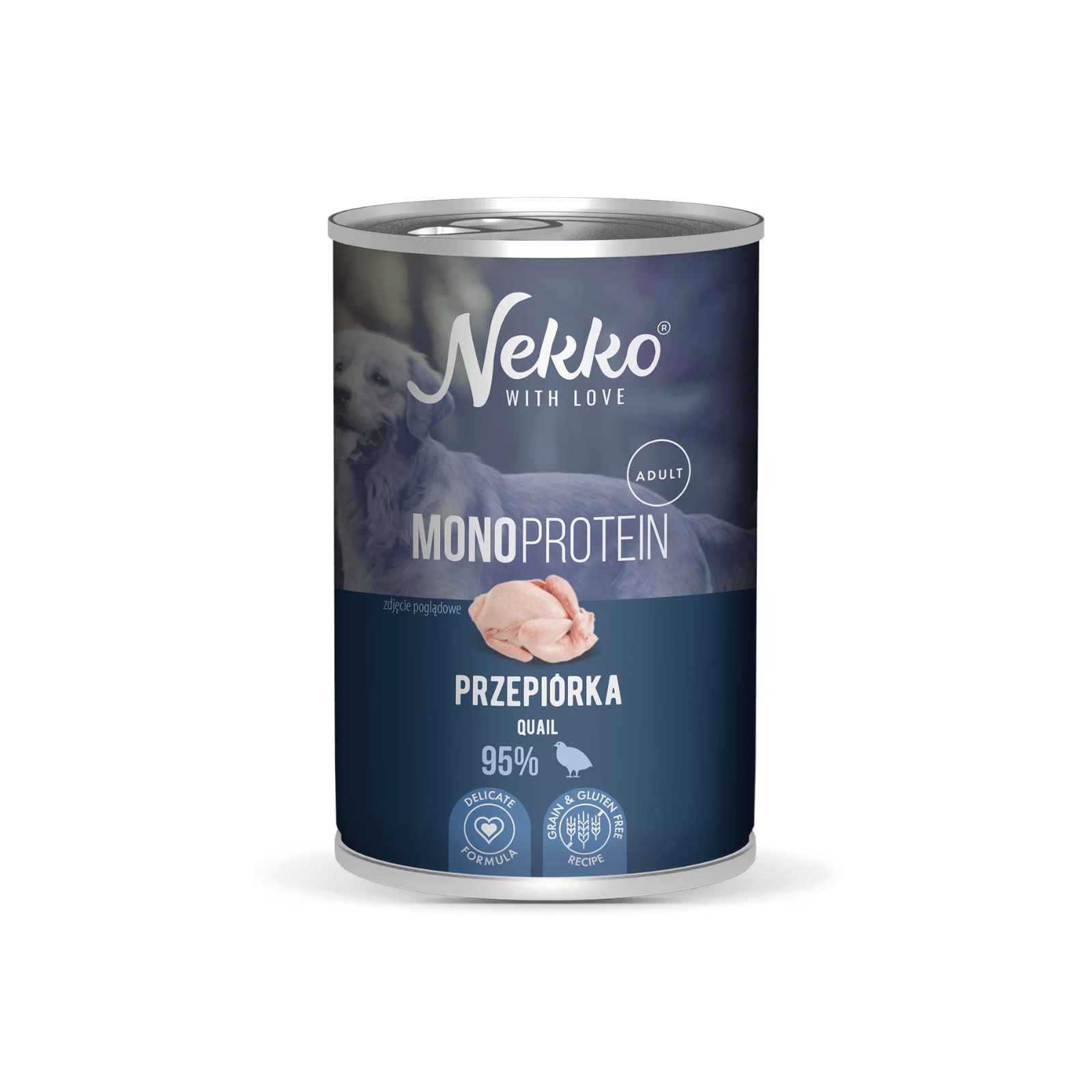 NEKKO MONOPROTEIN Adult Przepiórka mokra karma dla psa 400g