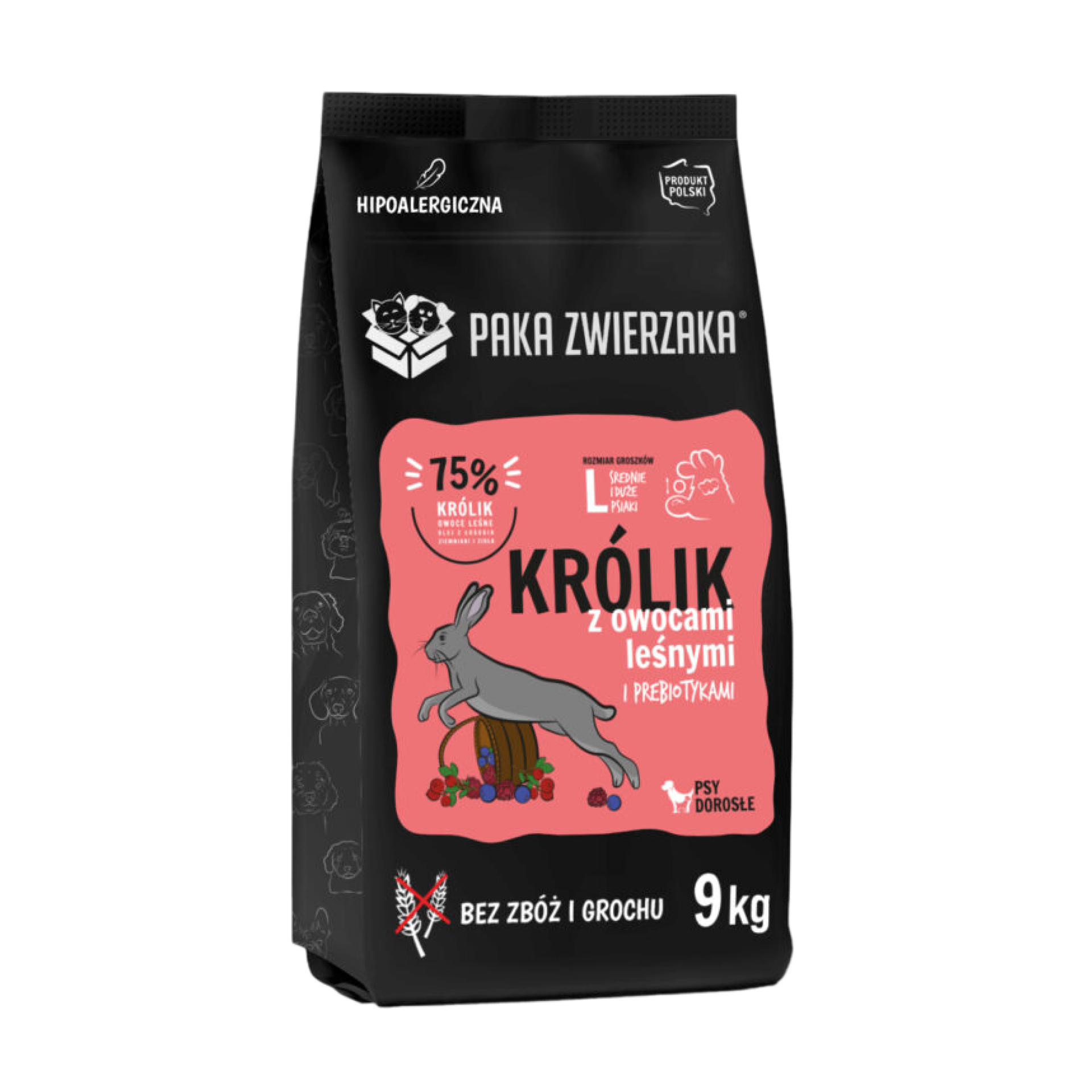 PAKA ZWIERZAKA sucha karma Seven’th Heaven Królik i owoce leśne dla średnich i dużych ras 9kg