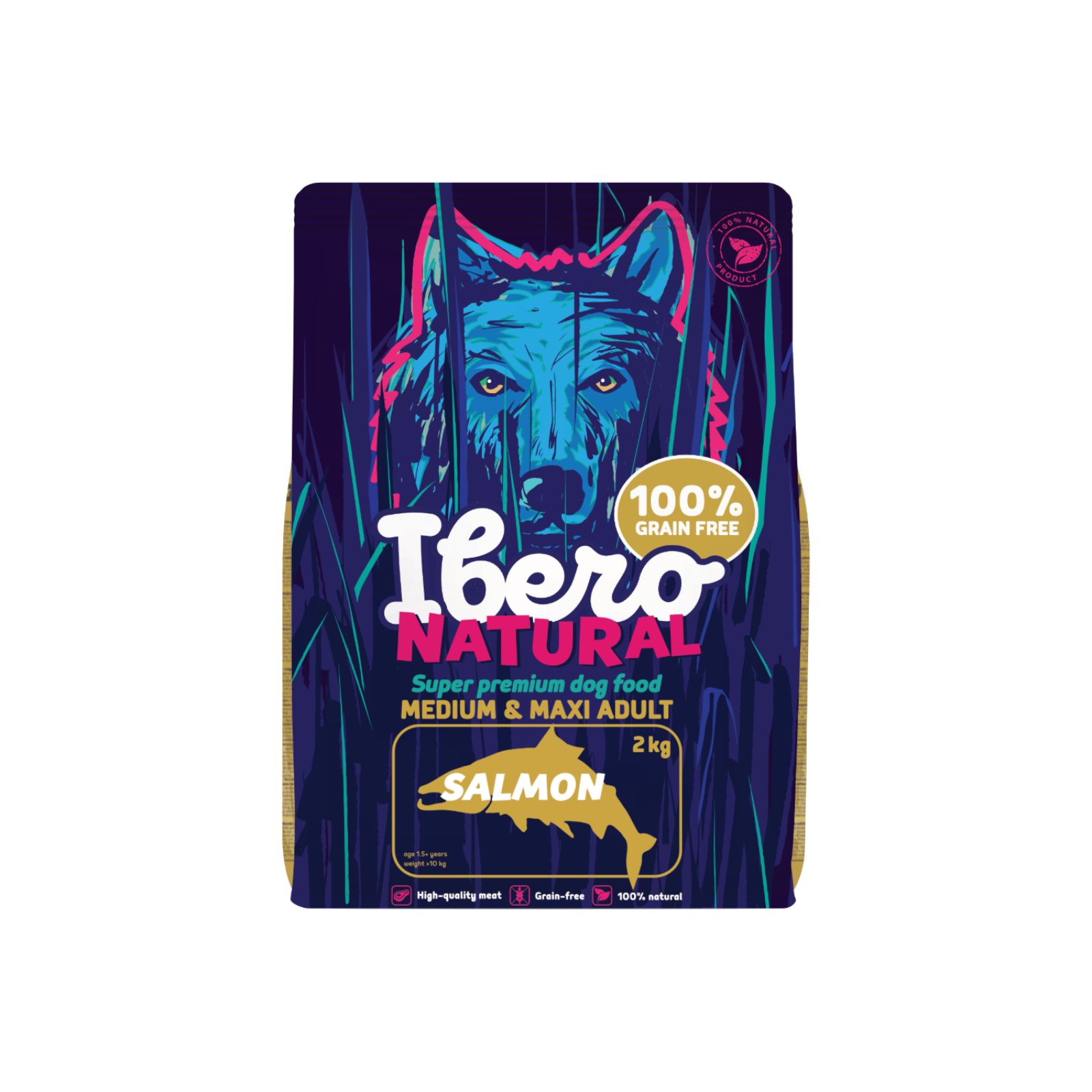 Ibero Natural Łosoś bezzbożowa karma dla psów 2kg