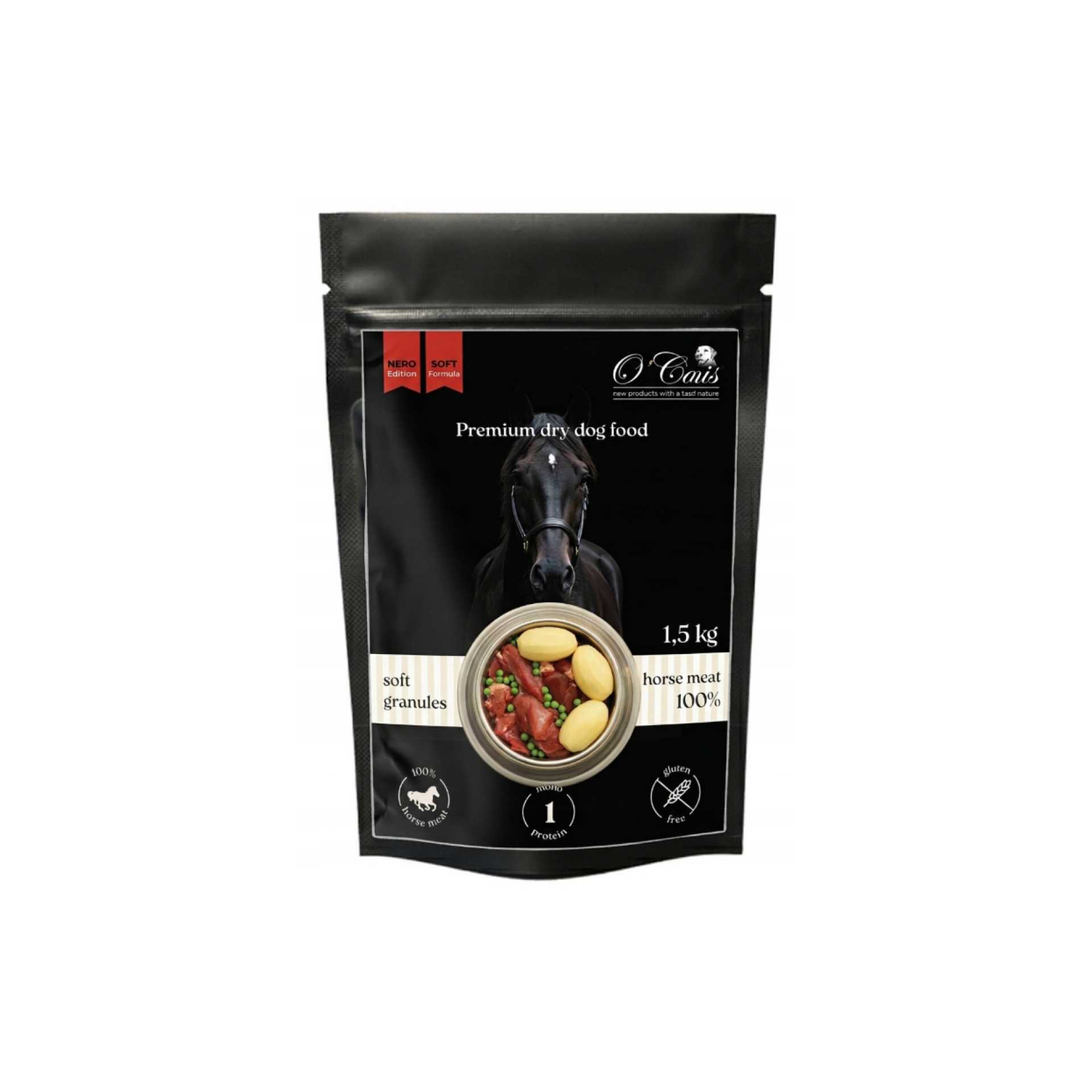 O'Canis SOFT półwilgotna karma monobiałkowa dla psów wszystkich ras z koniny 1,5kg
