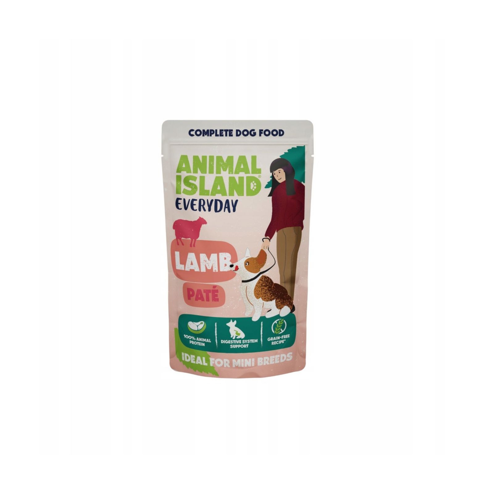 Animal Island Everyday Pate Pasztet z jagnięciną karma mokra dla psów małych ras 150g 